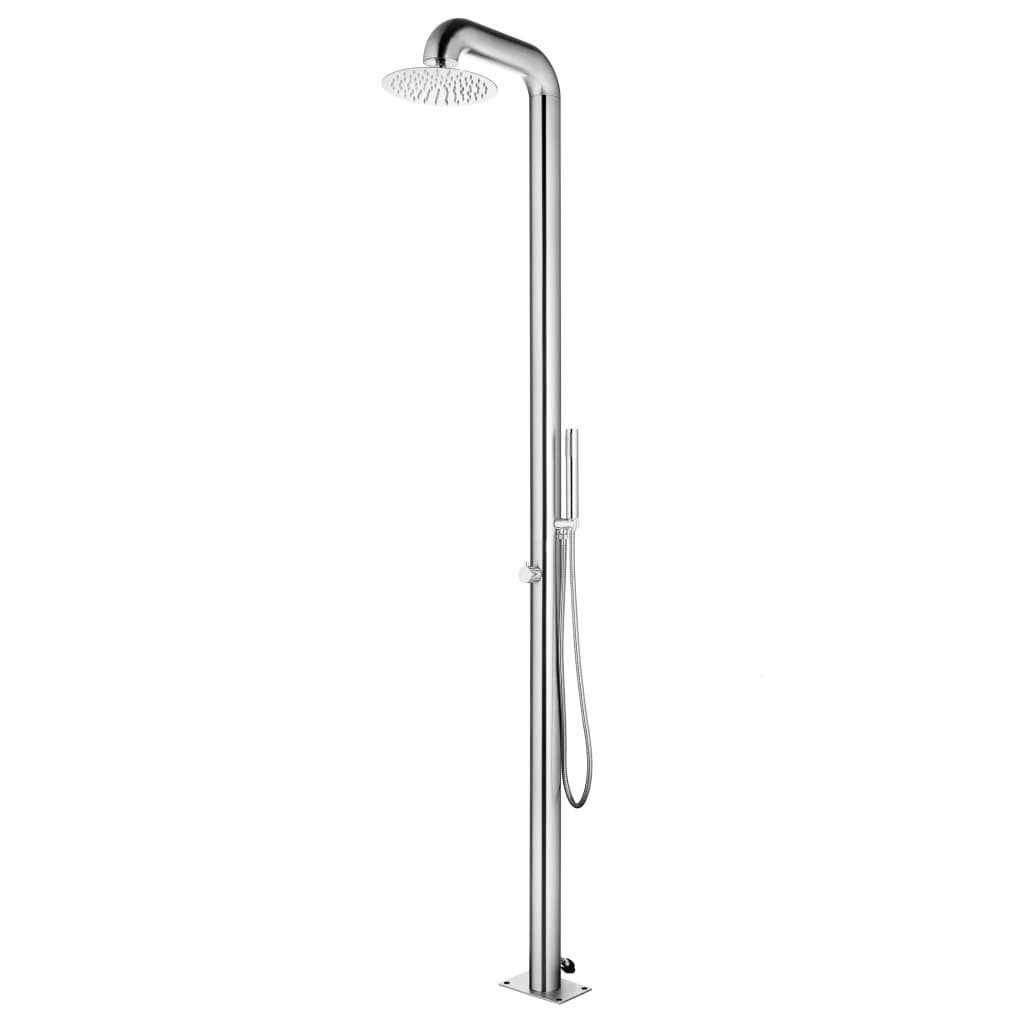 vidaXL Gartendusche Gartendusche Pooldusche Aussendusche 225 cm Edelstahl