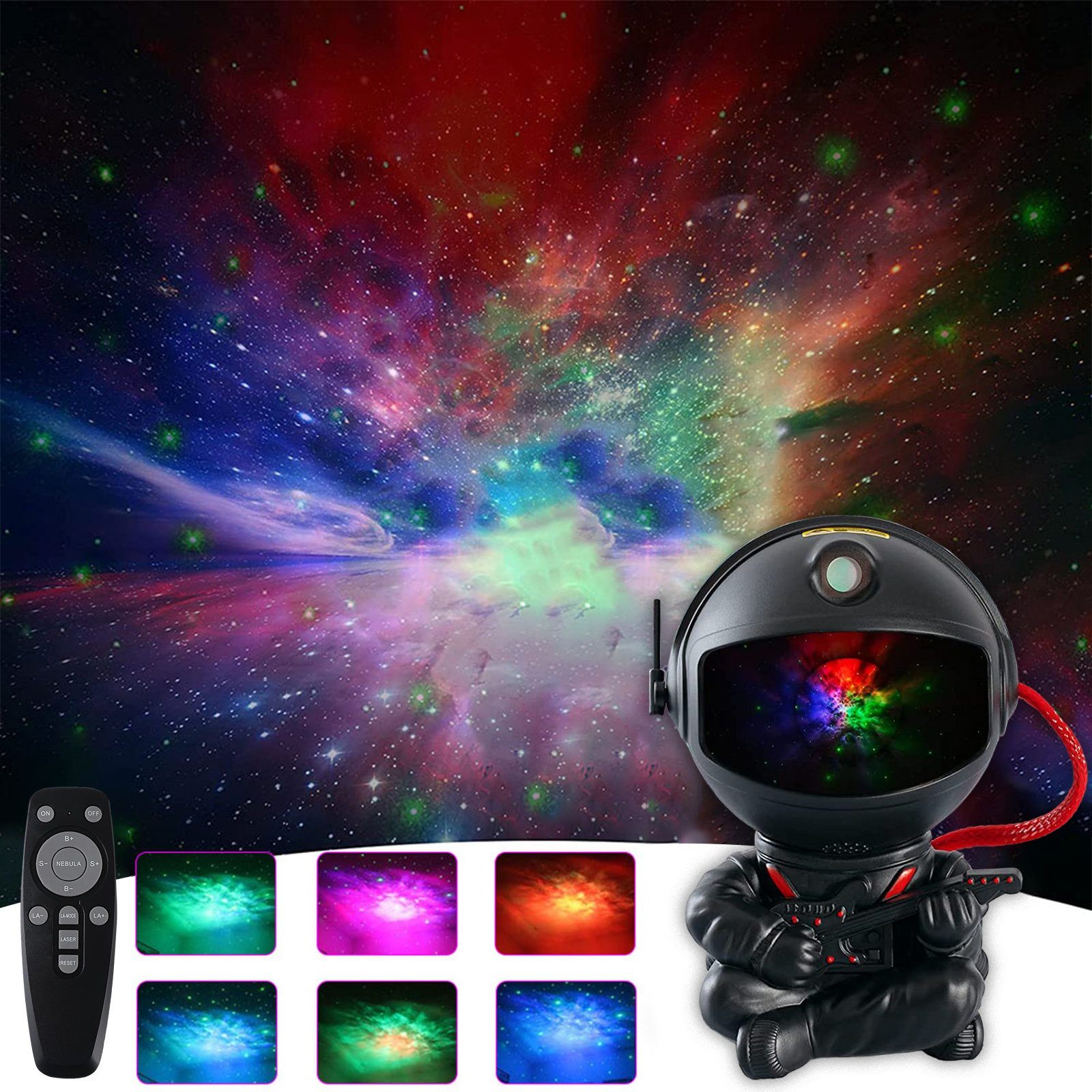 Rosnek LED Nachtlicht LED-Sternenhimmel,Astronauten Projektor, LED Galaxy Starry Light, Mit Timer & Fernbedienung