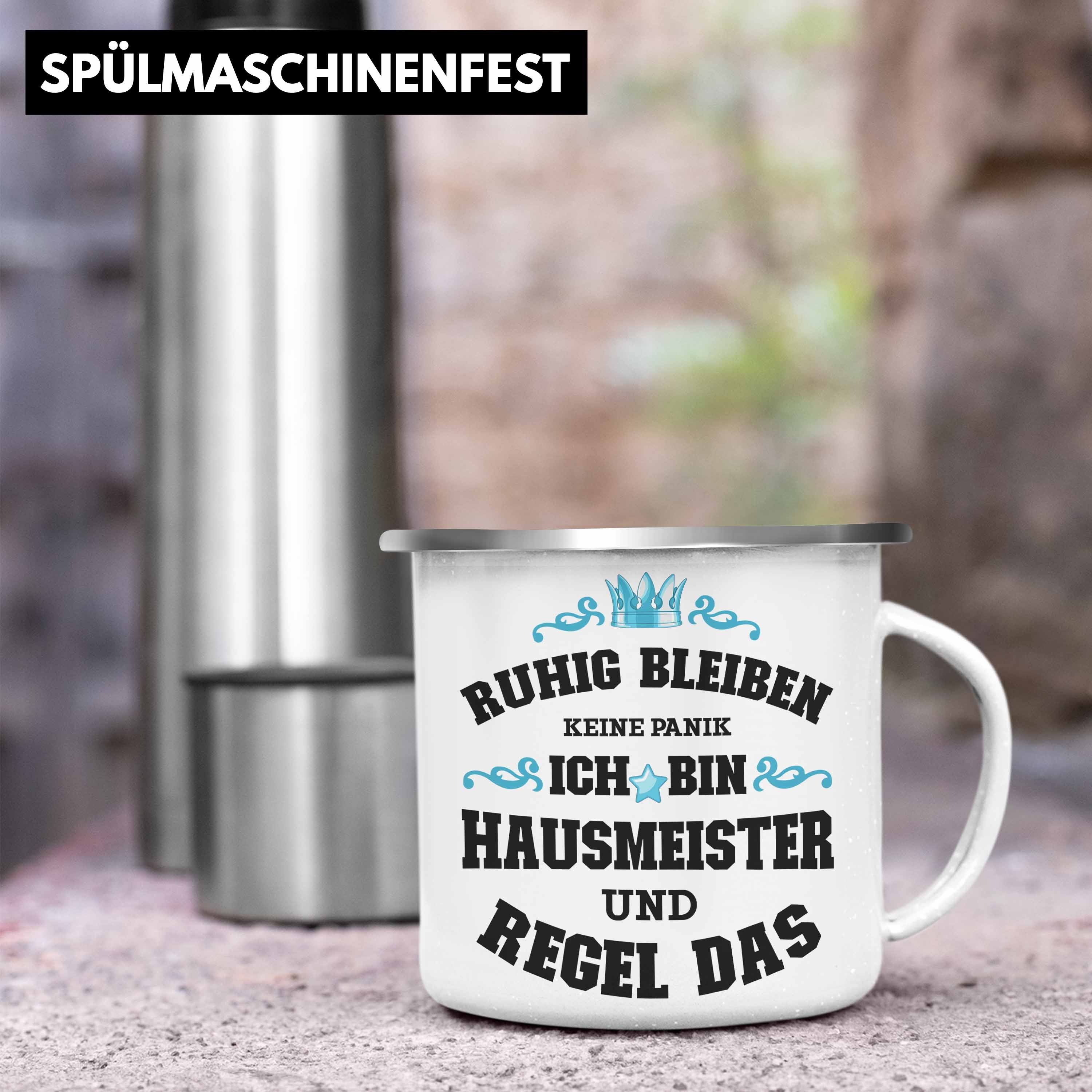 Trendation Thermotasse Trendation - Hausmeister Emaille Tasse Lustiges Geschenke Lustig Spruc