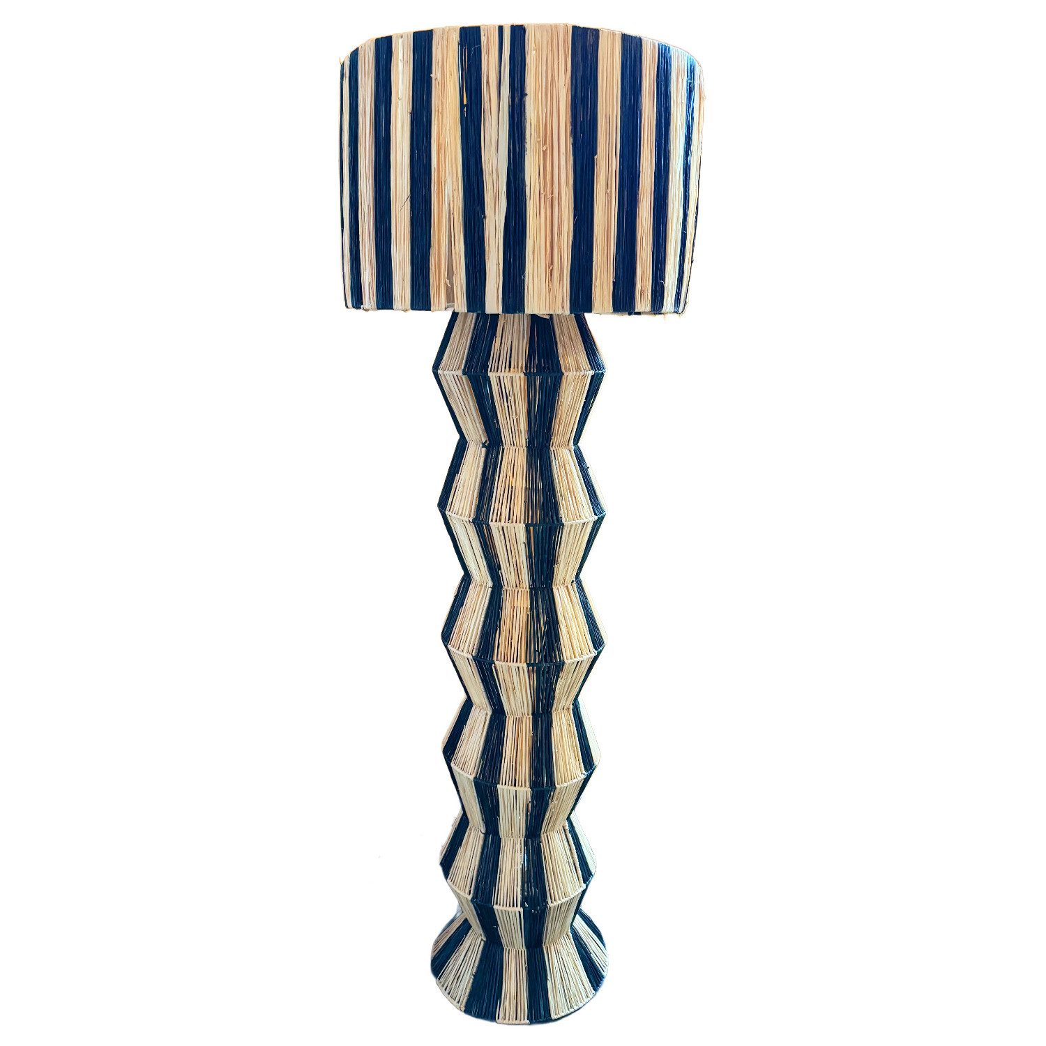 Stehlampe Boho Deko Stehlampe Lampe Standleuchte Tulum Beige Schwarz 160cm