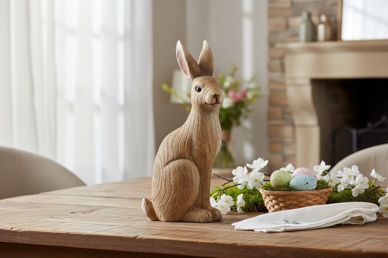 formano Dekofigur Hase sitzend in Holz-Optik 19x42 cm (1 St) günstig online kaufen