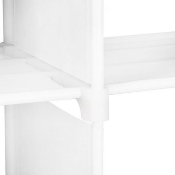 relaxdays Stufenregal 2 x Stufenregal mit 6 Fächern in Weiß