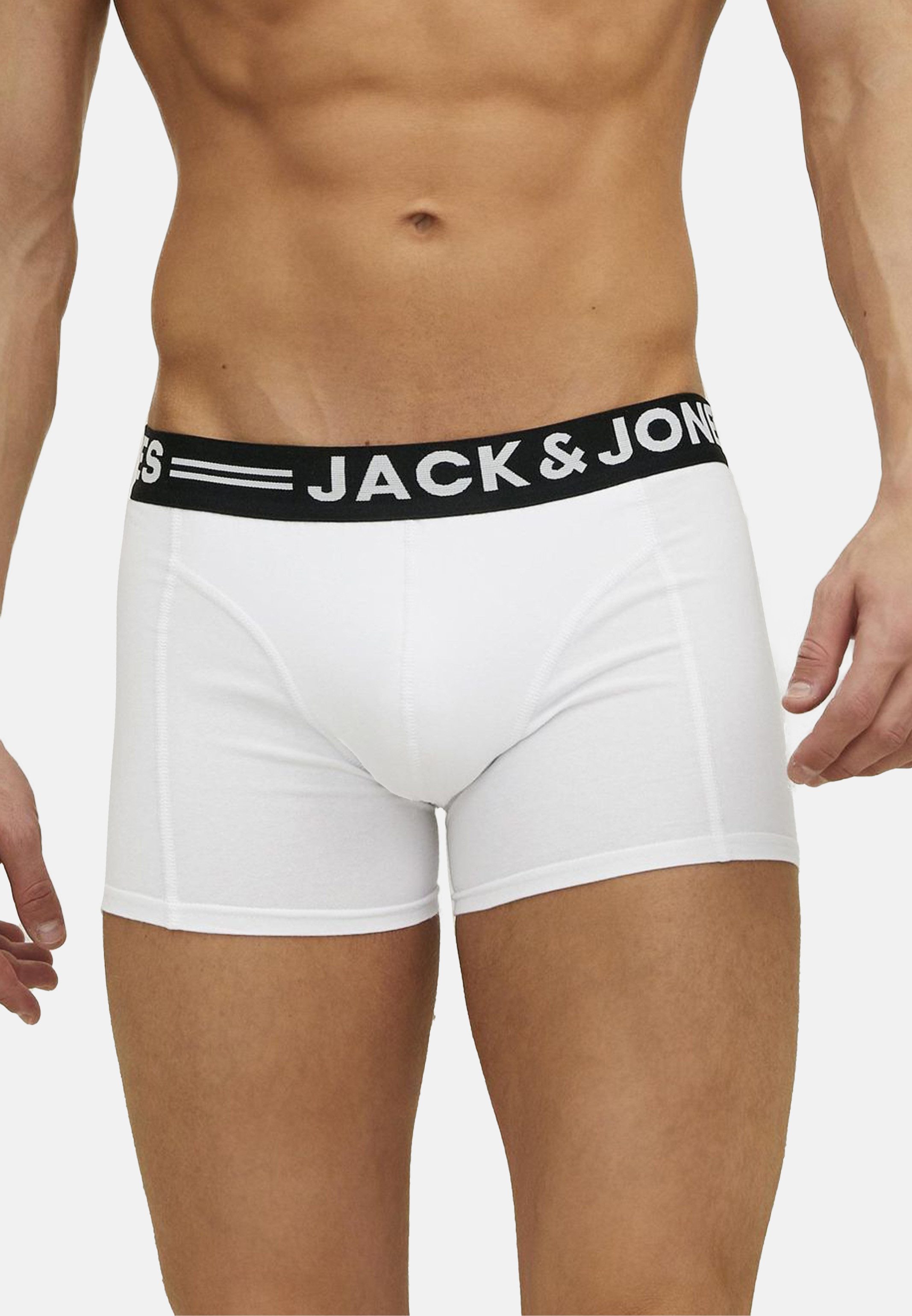 Jack & Jones 3-er Set Trunks Grau, Schwarz & Weiss günstig online kaufen