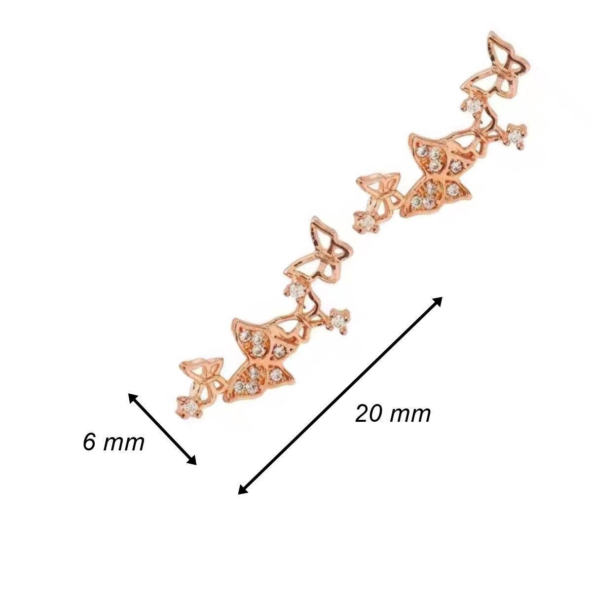 ELLAWIL Paar Ohrstecker Schmetterlings Ohrringe in roségold / Ohrschmuck Sc günstig online kaufen