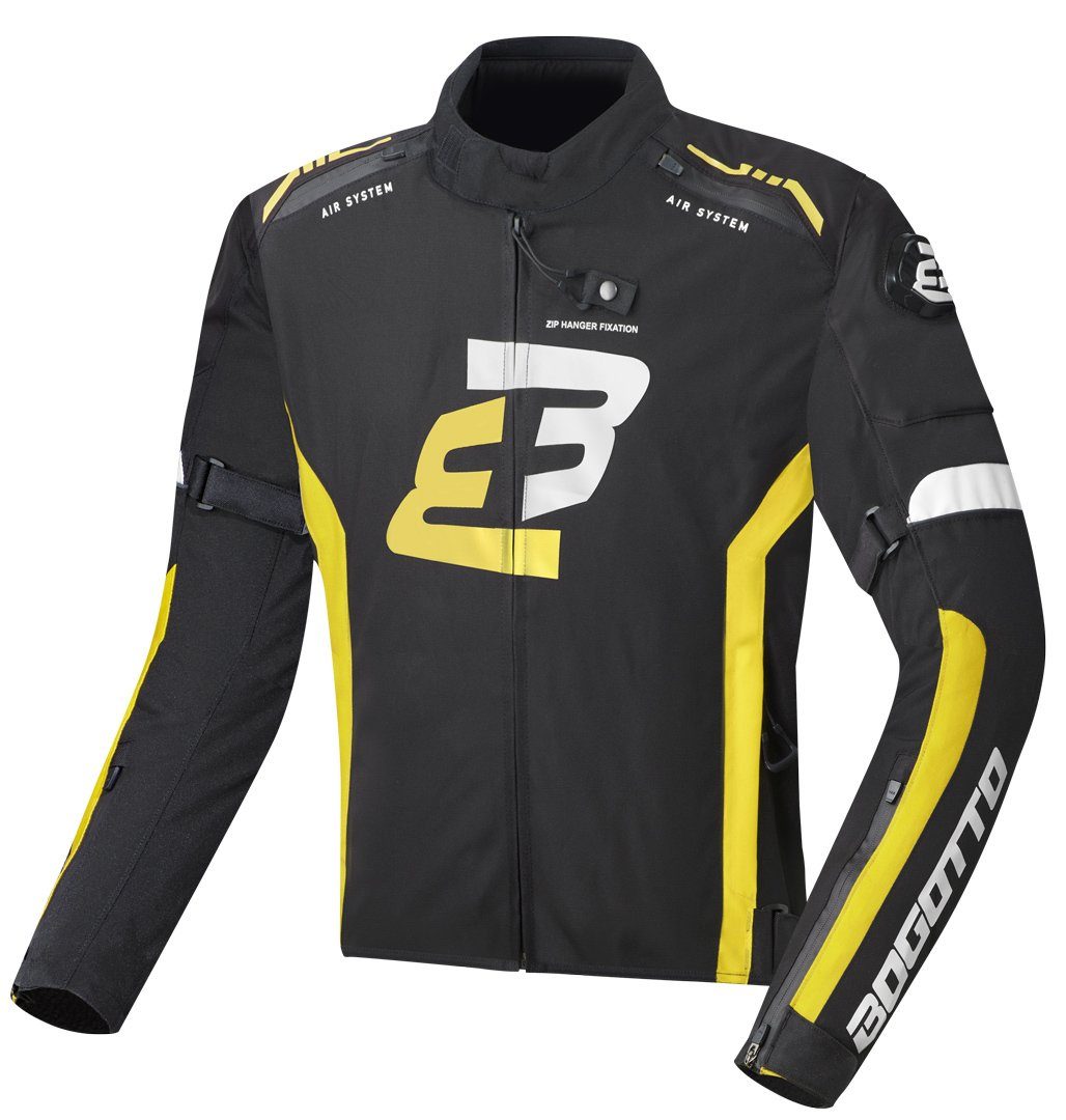 Textiljacke Black/Neon/Yellow Motorradjacke Motorrad GPX wasserdichte Bogotto