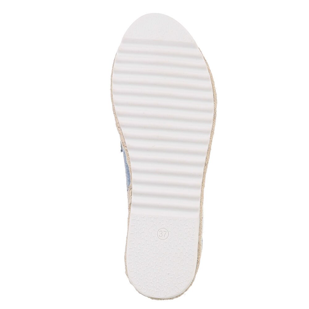 Ital-Design Elegante Freizeitschuhe für Damen mit rutschfester Sohle Slipper (89322741) Flach Mokassins in Hellblau