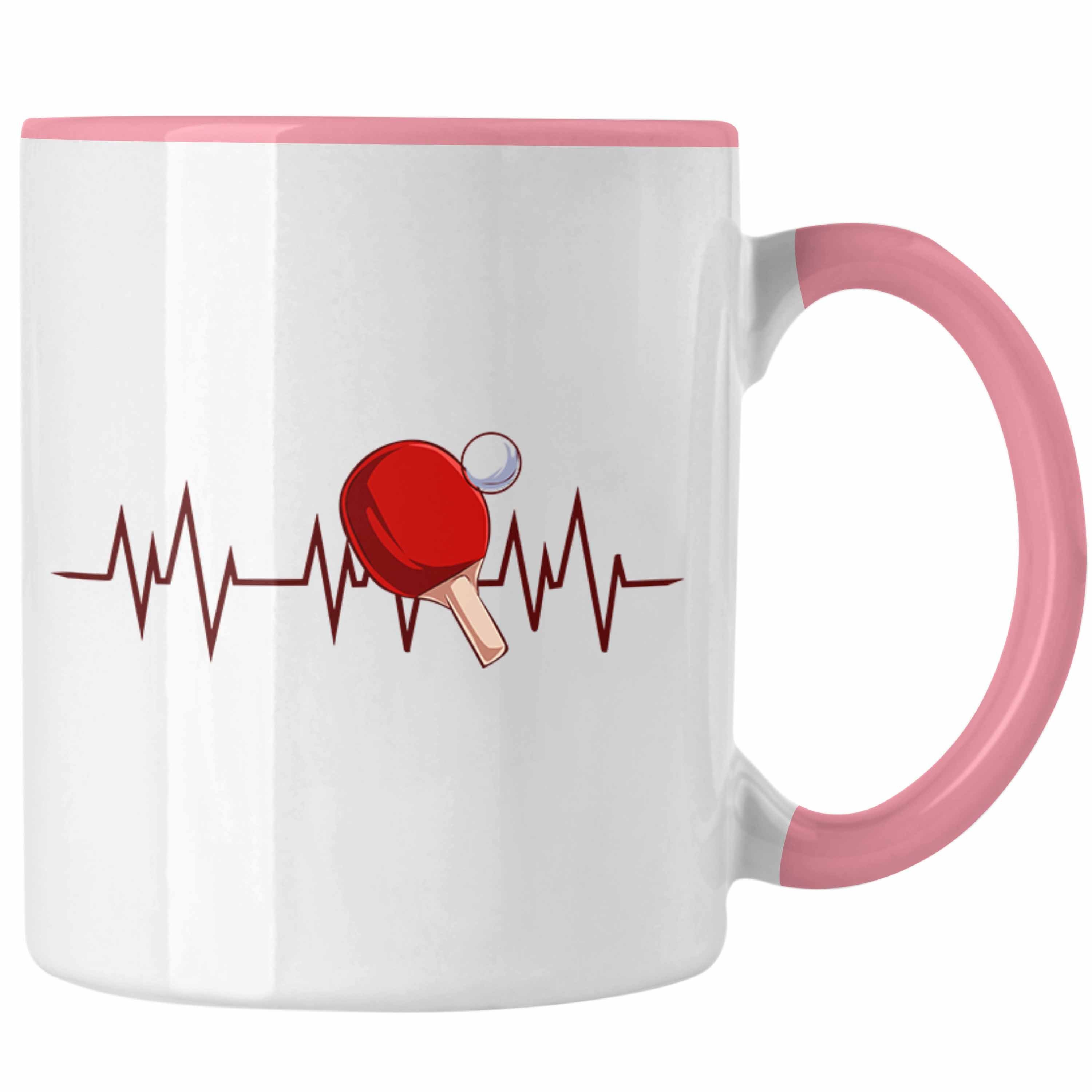 Trendation Tasse Lustige Tischtennis-Tasse - Das ideale Geschenk für Tischtennisspieler Rosa | Teetassen