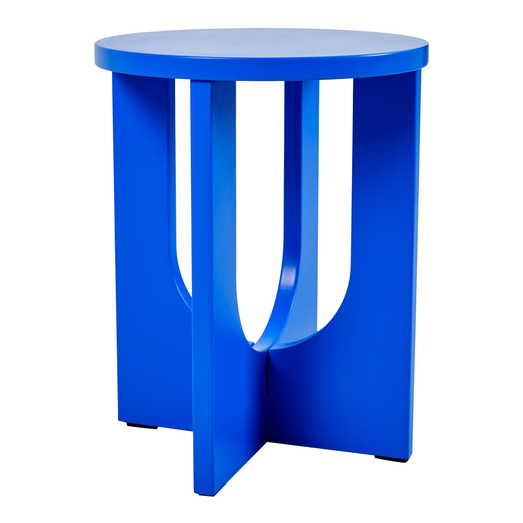 en.casa Beistelltisch, »Kysdajore« rund MDF 50 x Ø40 cm Royalblau günstig online kaufen
