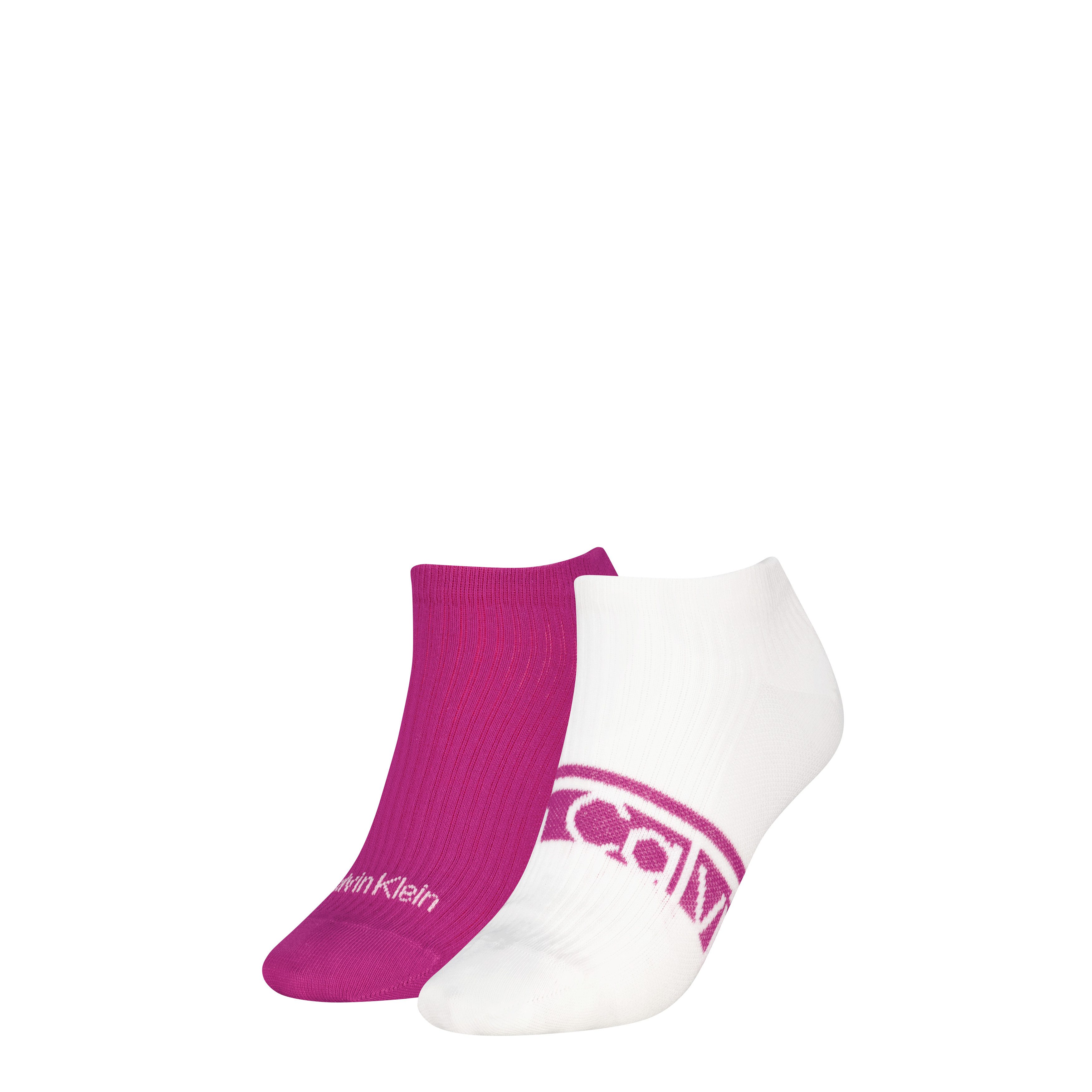 Calvin Klein Sneakersocken CK WOMEN SNEAKER LOGO STRIPE (2 Paar) mit Logoschriftzug, Cotton-Mix