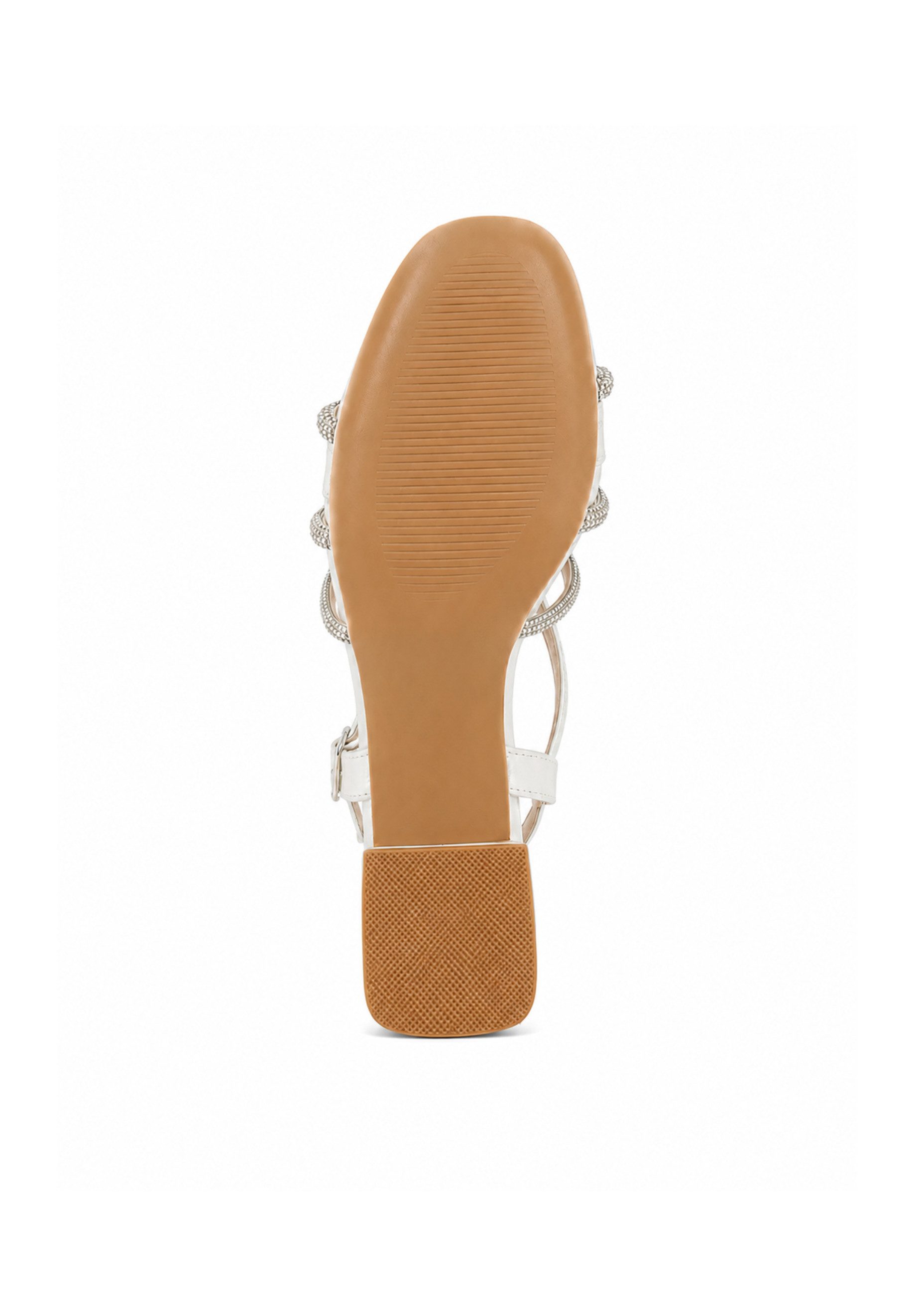 Day Vine Damen Sandaletten mit Strassriemen und mittelhohem Blockabsatz High-Heel-Sandalette