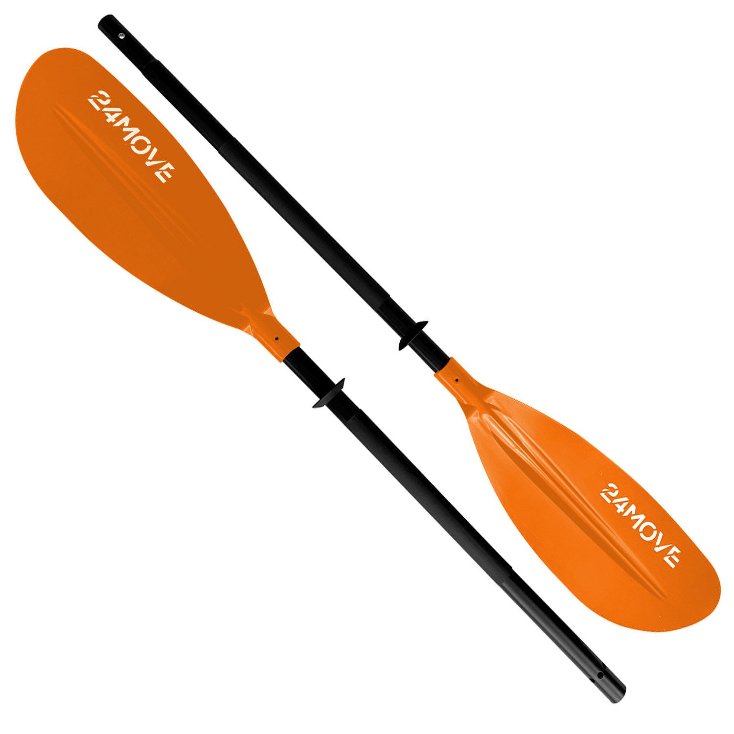 24Move Doppelpaddel, Stand Up Paddle Aluminium SUP-Paddel, (Winkelverstellung, universell einstellbar, verstellbar, 2-teilig, SUP-Paddel), für Paddelboards, Kajakboot und Ruderboot