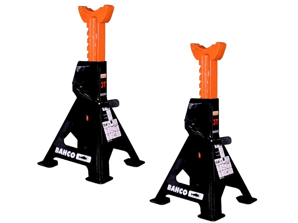 BAHCO Unterstellbock 6 T, BH36000 1 Paar, 6000 kg max. Belastbarkeit, (2-St), Extragroße Standfläche für verbesserte Stabilität, 6t Tragfähigkeit