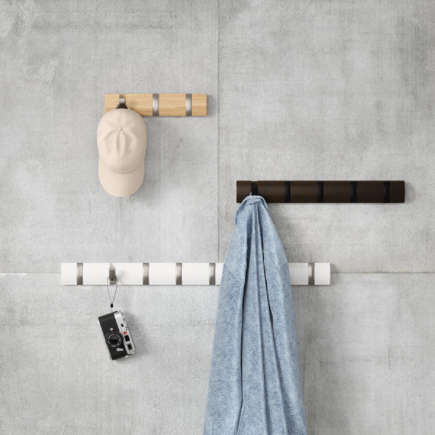 Umbra Garderobenleiste Flip 5 Hook weiss- weiss