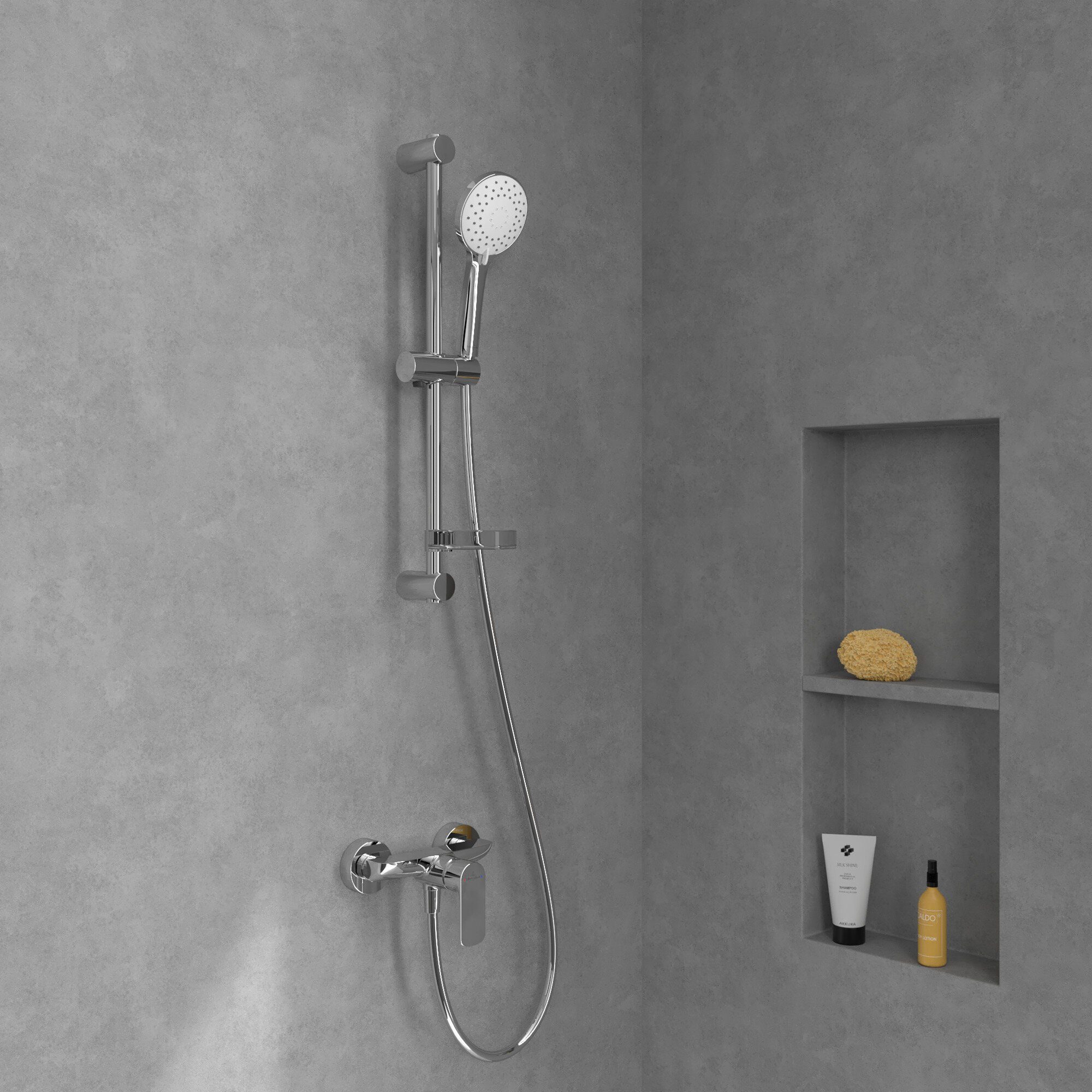 Villeroy & Boch Duscharmatur O.novo Einhebel, Wandmontage - Chrom