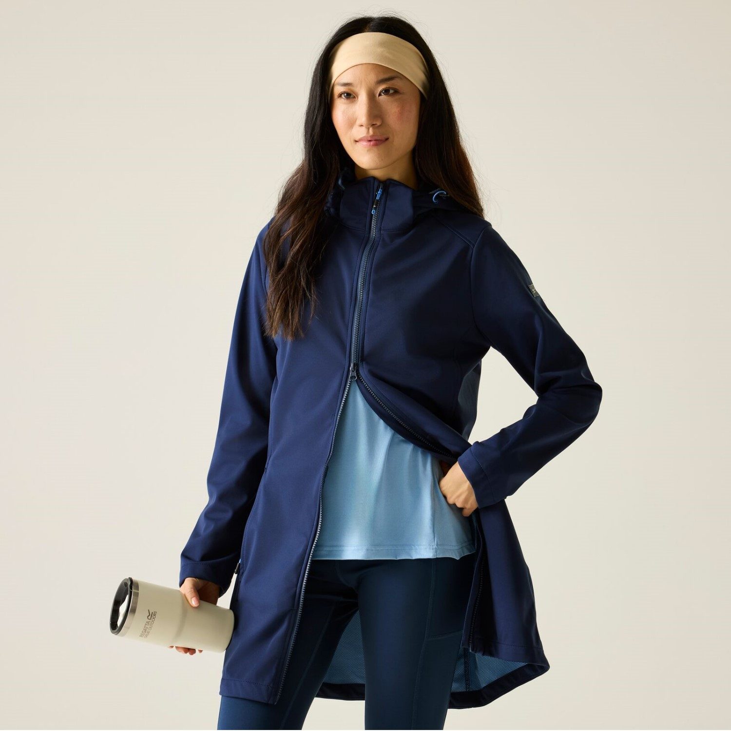 Regatta Funktionsjacke Softshellmantel Kurzmantel Carisbrooke mit Kapuze