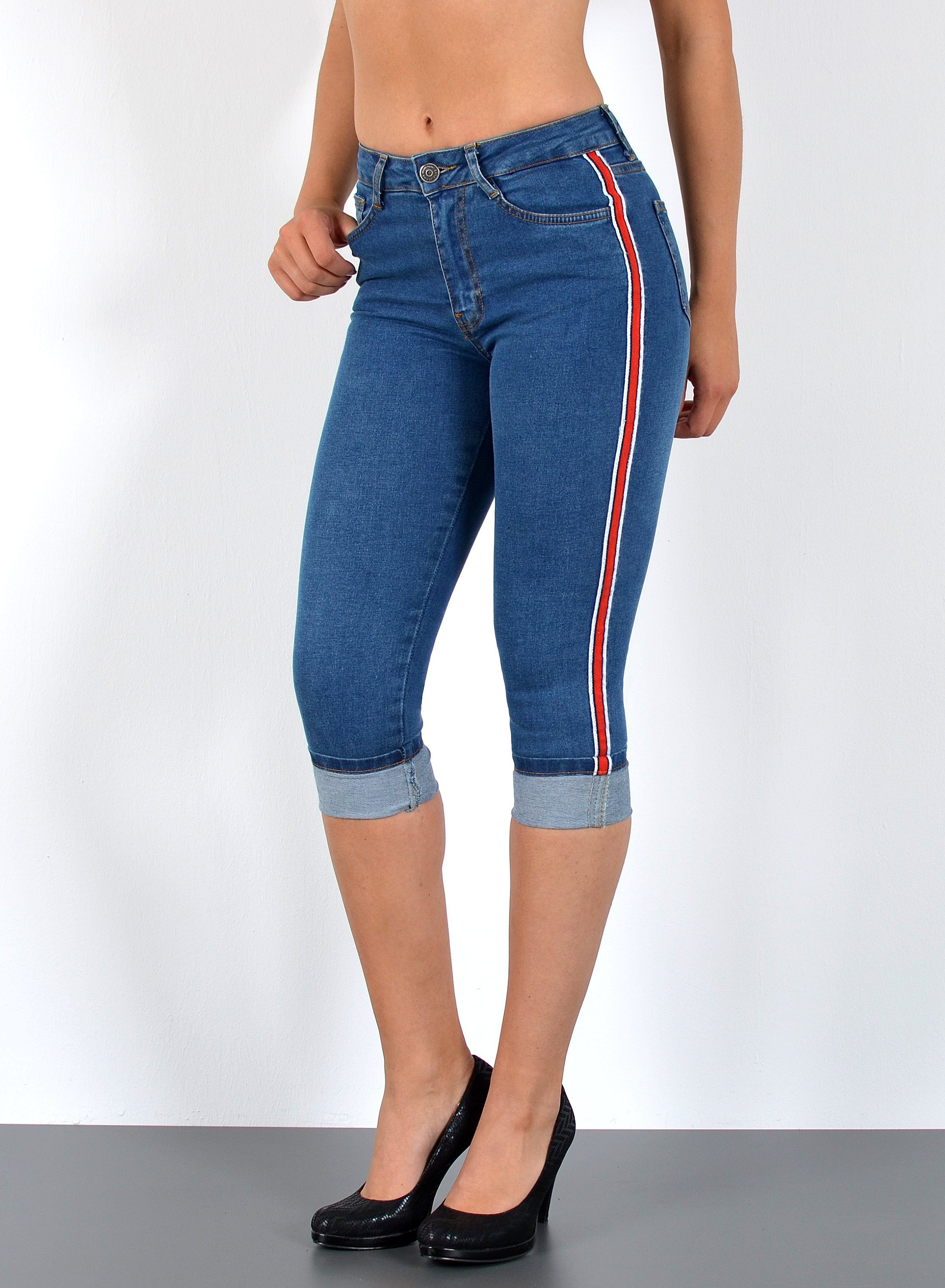 ESRA Caprijeans 3/4 Jeans Hose Capri günstig online kaufen