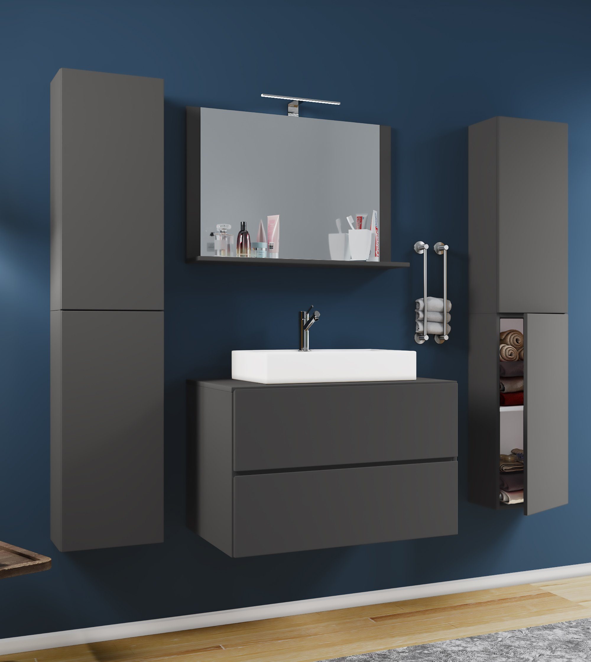 VCM Waschtisch 5-tlg. Waschplatz Waschtisch Lendas XL Schublade (5-St)