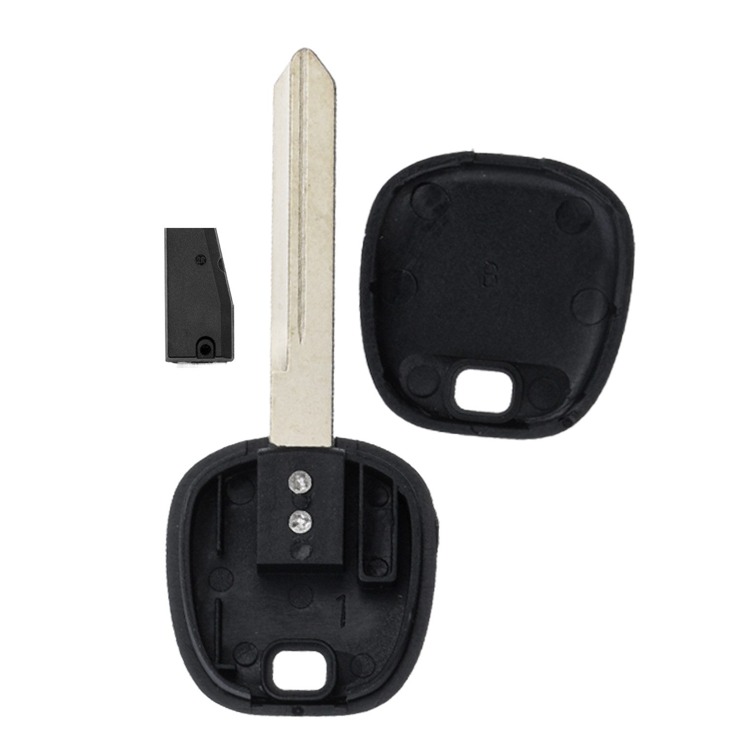 mt-key Schlüsseltasche Auto Zünd Schlüssel Rohling TOY47 + ID70 Transponder (Set), für Daihatsu Charade (AB 11); Toyota Auris (Eu) E150 (AB 06); Aven...