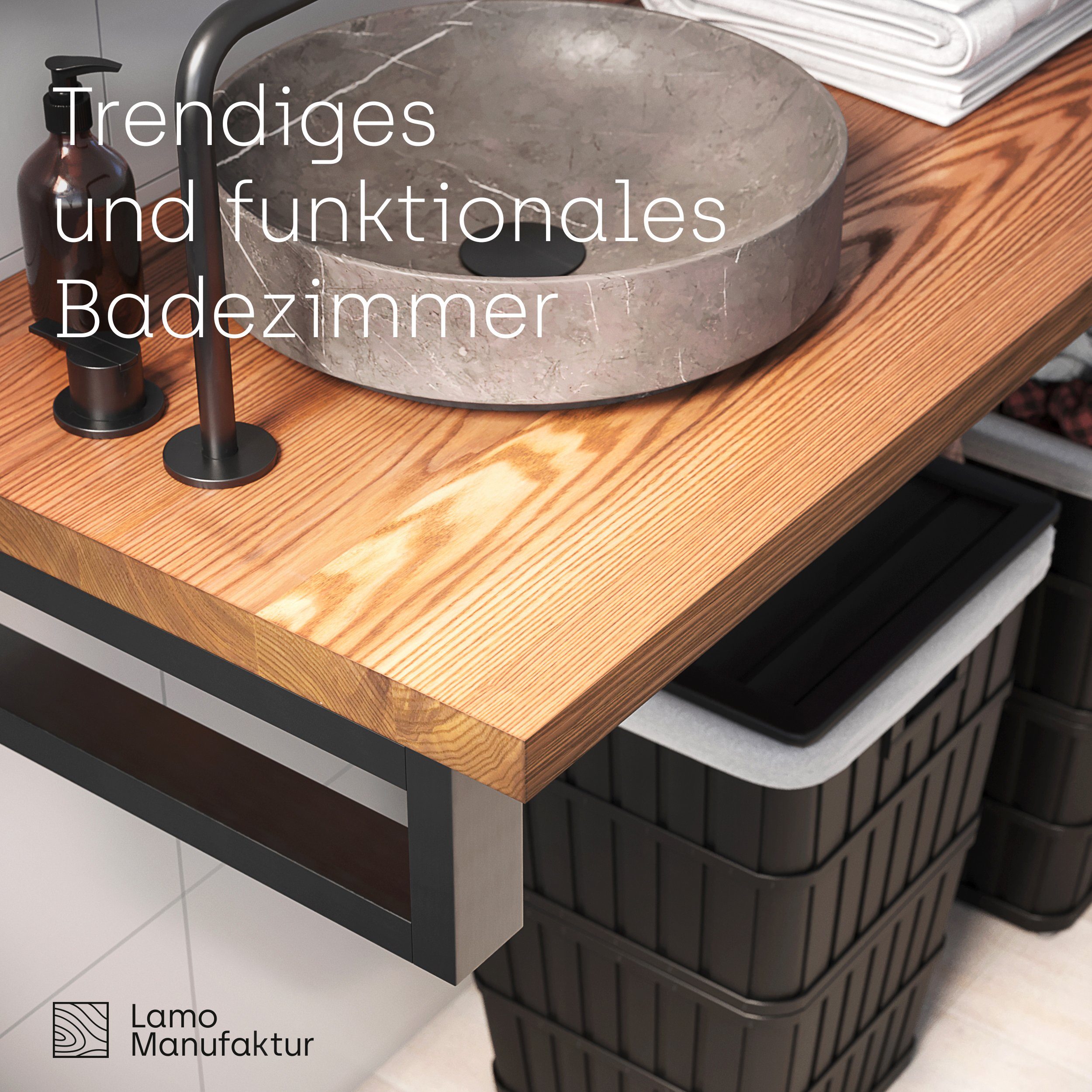 LAMO Manufaktur Waschtischplatte LWPG (Waschtisch, Konsolentischplatte), günstig online kaufen