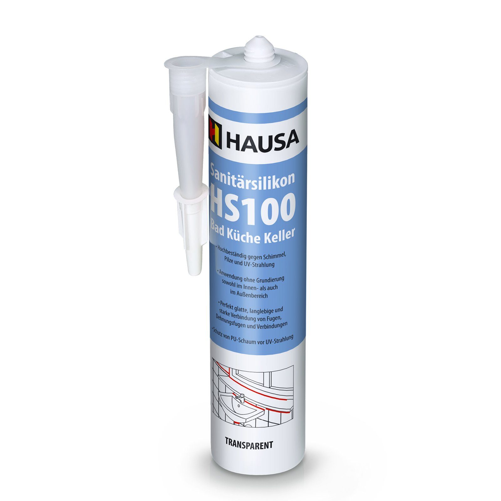 Hausa Silikon HS100, Sanitärsilikon HS100, Kartusche günstig online kaufen