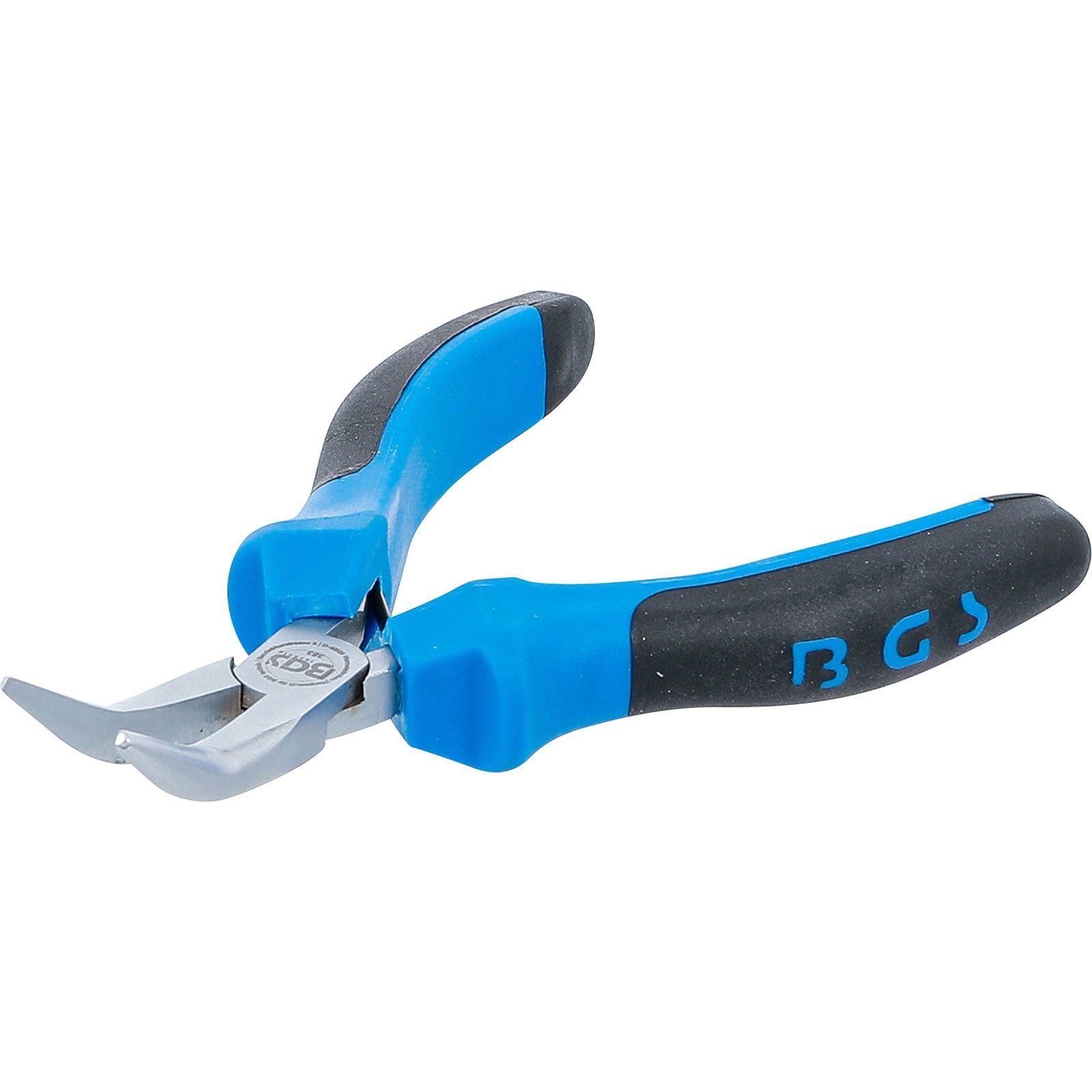 BGS Spitzzange BGS Elektronik-Spitzzange gebogen mit Feder 138 mm - 383