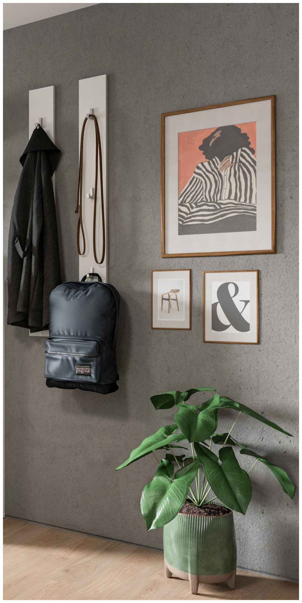 xonox.home Garderobenpaneel Paneel 2er Set Projekt X, weiß Nachbildung B/H/T: ca.13 x 115 x 3 cm