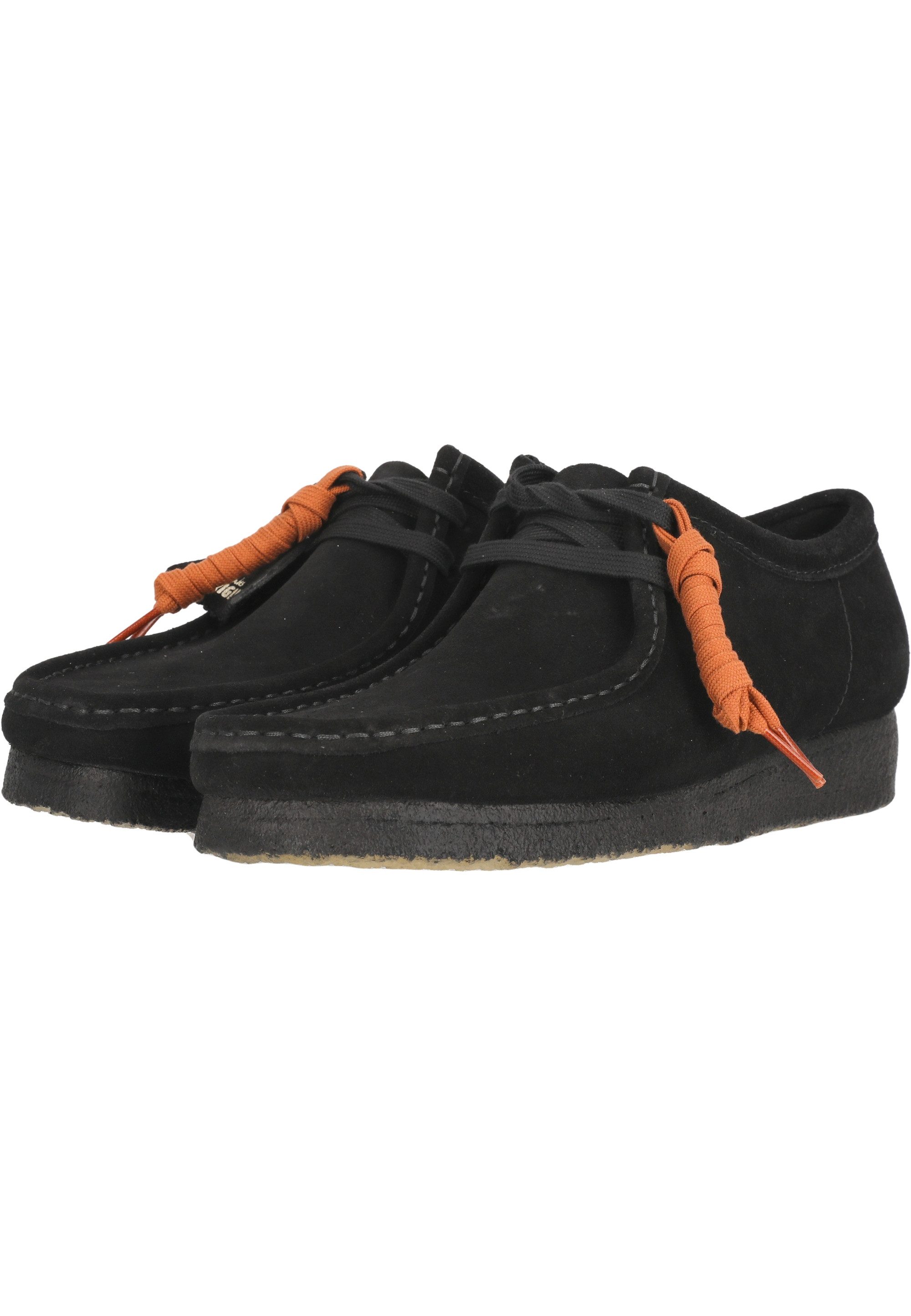 Clarks Wallabee Black Schnürschuh aus hochwertigem schwarzem Wildleder