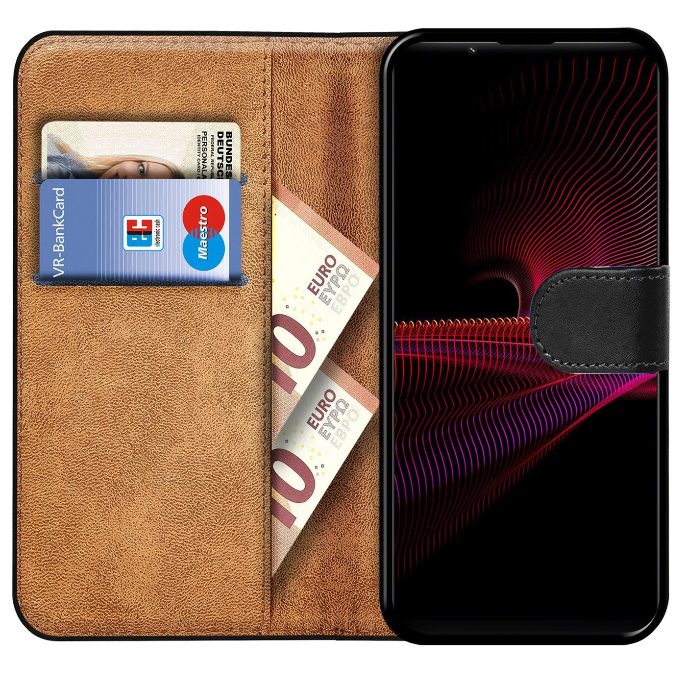 CoolGadget Handyhülle Book Case Handy Tasche für Sony Xperia 5 III 6,1 Zoll, Hülle Klapphülle Flip Cover für Sony 5 III Schutzhülle stoßfest