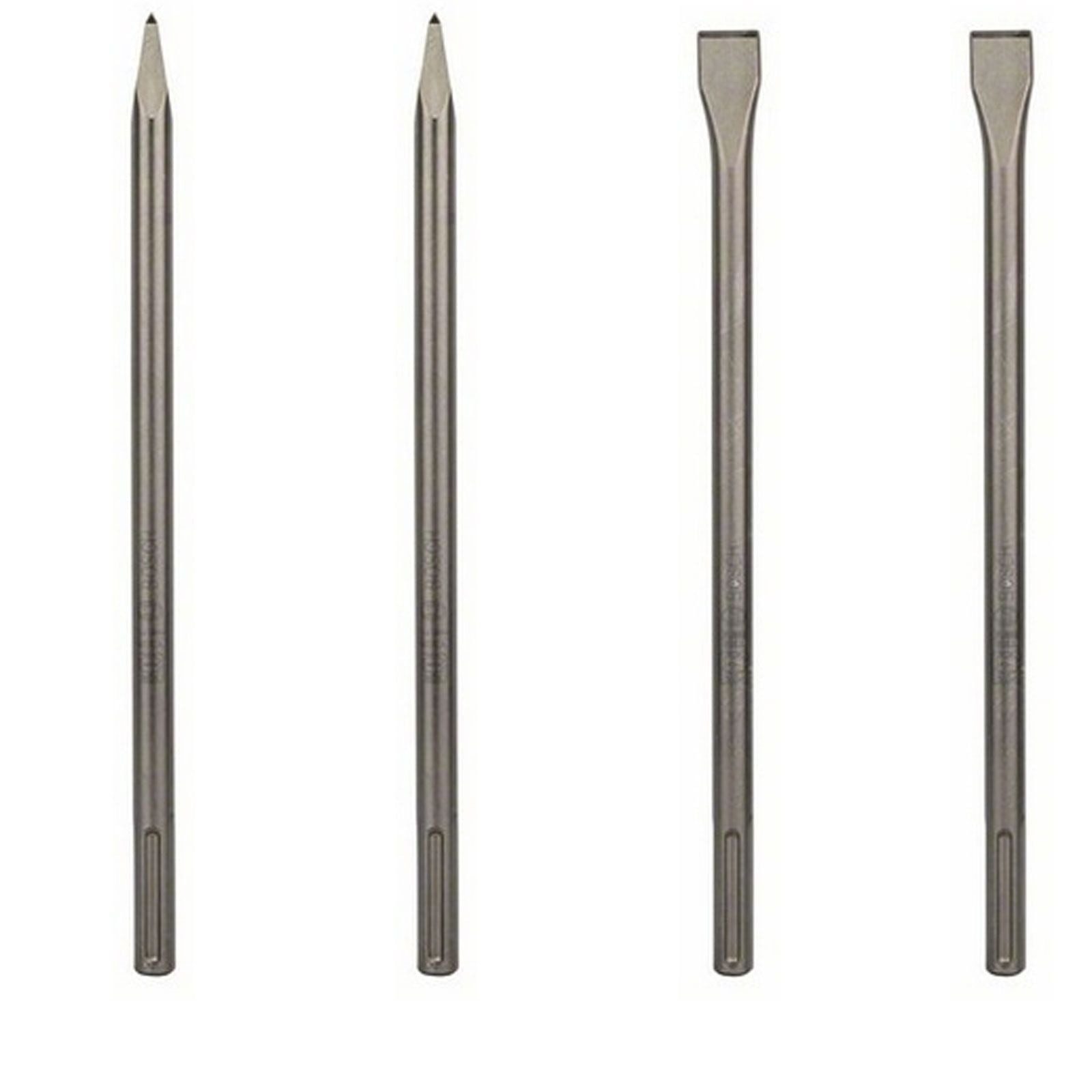 BOSCH Meißel-Set Bosch Meißel-Set 4tlg. SDS-max-Aufnahme 400 mm Flachmeißel Spitzmeißel