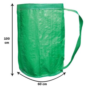 Grafner Konvektor Grafner® Gartentasche Laubsack Tragegurt grün 60x100 cm 280L, Füllvolumen ca. 280l, Maße ca. Höhe 100cm, Ø 60cm