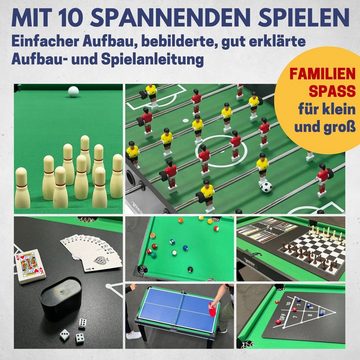 Best Sporting Multifunktionstisch Kinder 10 in 1 PANTHER - Multi Kickertisch Kinder mit 10 Spielen
