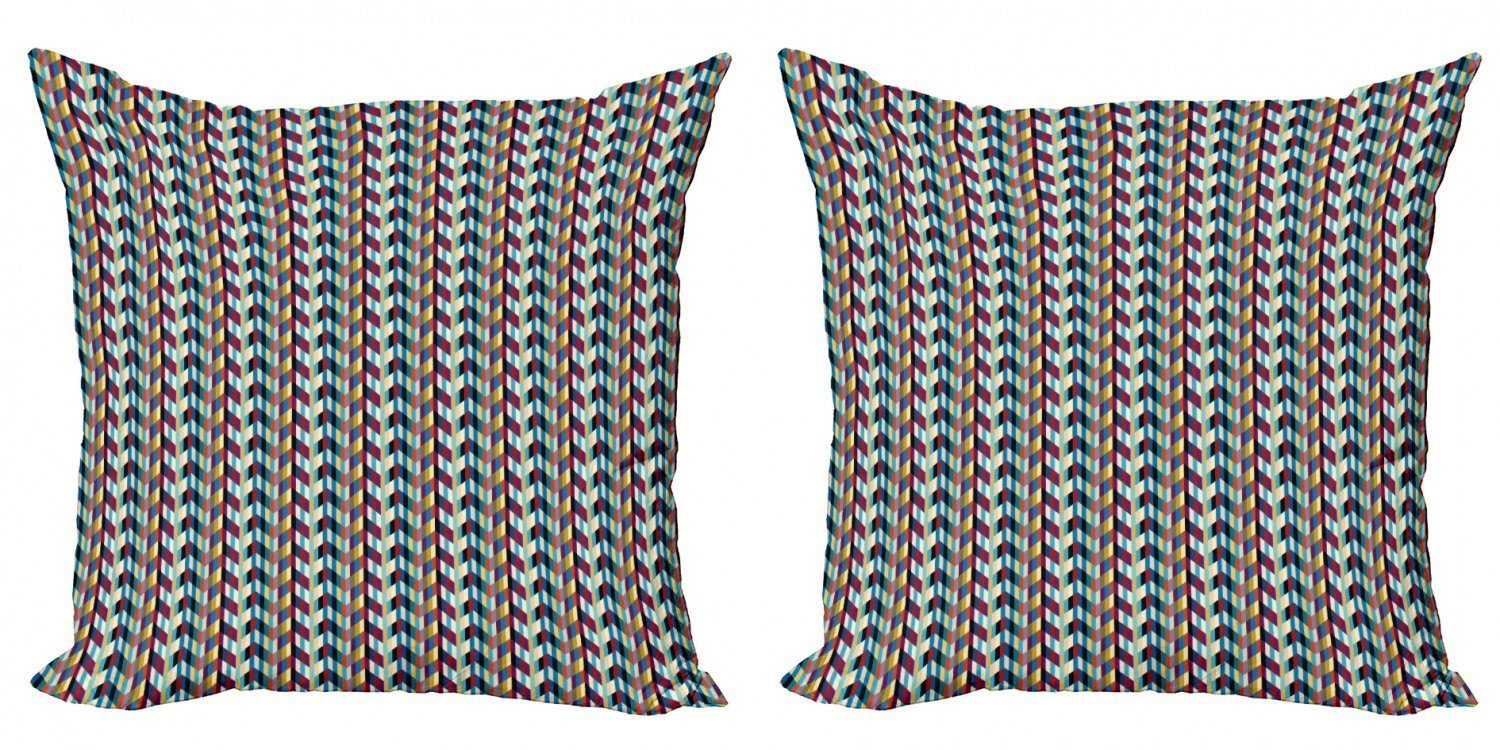 Kissenbezüge Modern Accent Doppelseitiger Digitaldruck, (2 Abakuhaus geometrische Stück), abstrakte Winkel