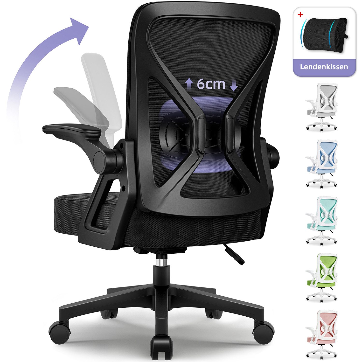 Hiazurm Bürostuhl Bürostuhl,Chefsessel aus Mesh,Ergonomischer Schreibtischs günstig online kaufen