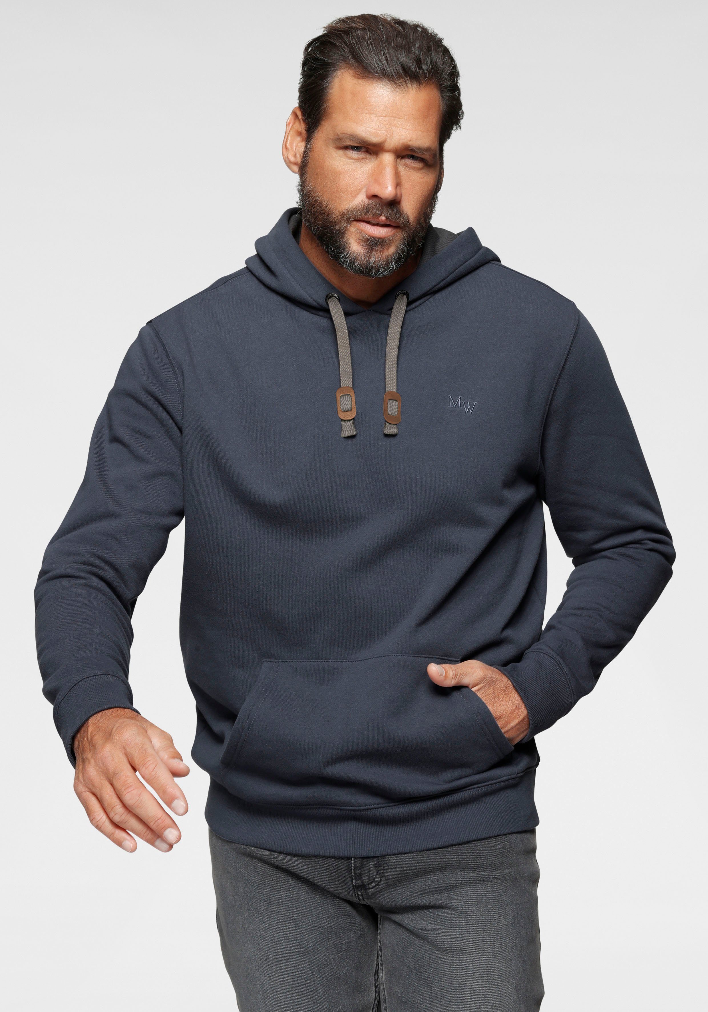 Man's World Kapuzensweatshirt mit Kontrast- Details