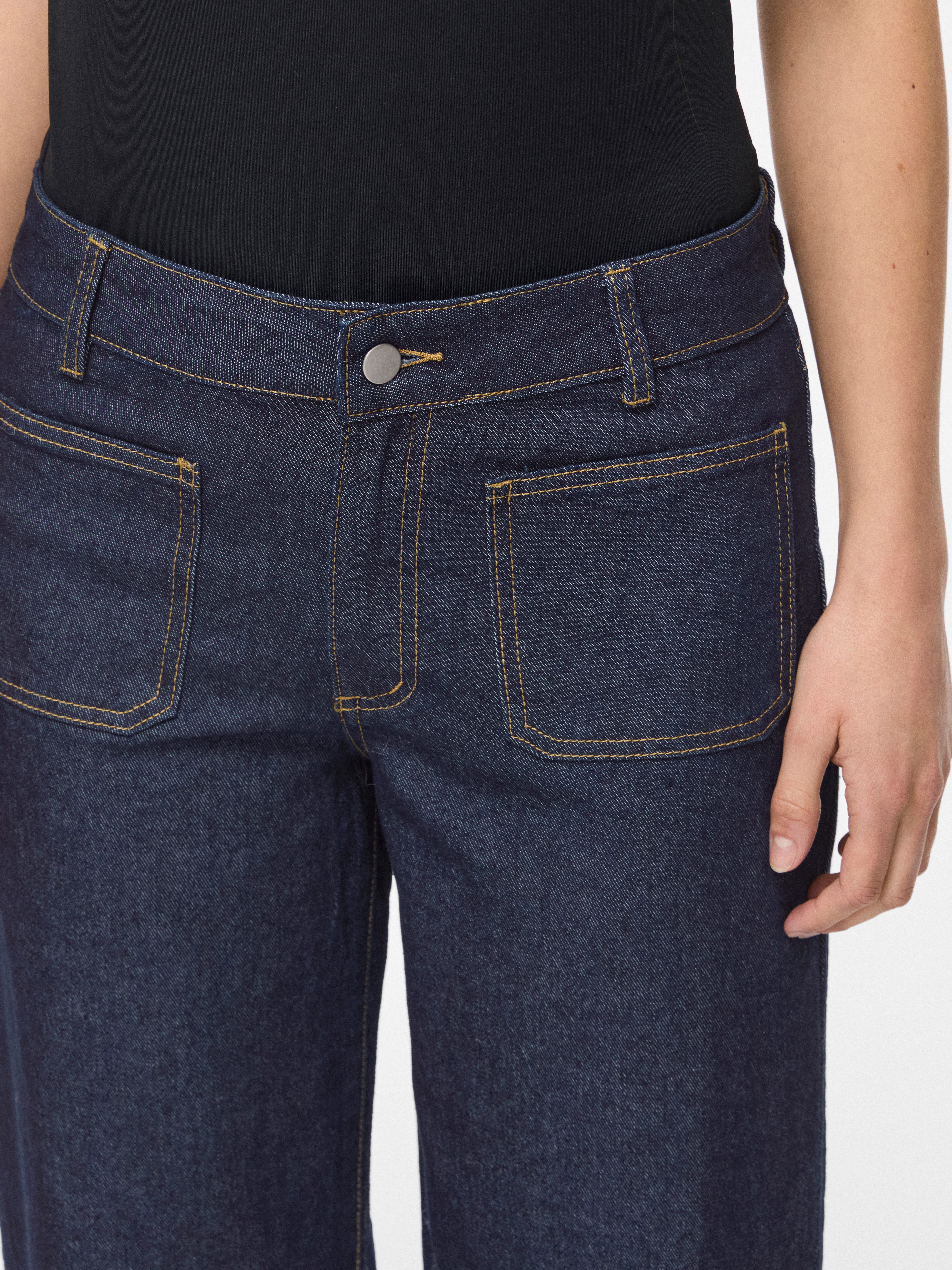 Vila Weite Jeans VIFLORIE RIO RW WIDE POCKET JEANS - NOOS Baumwollmischung, regular fit