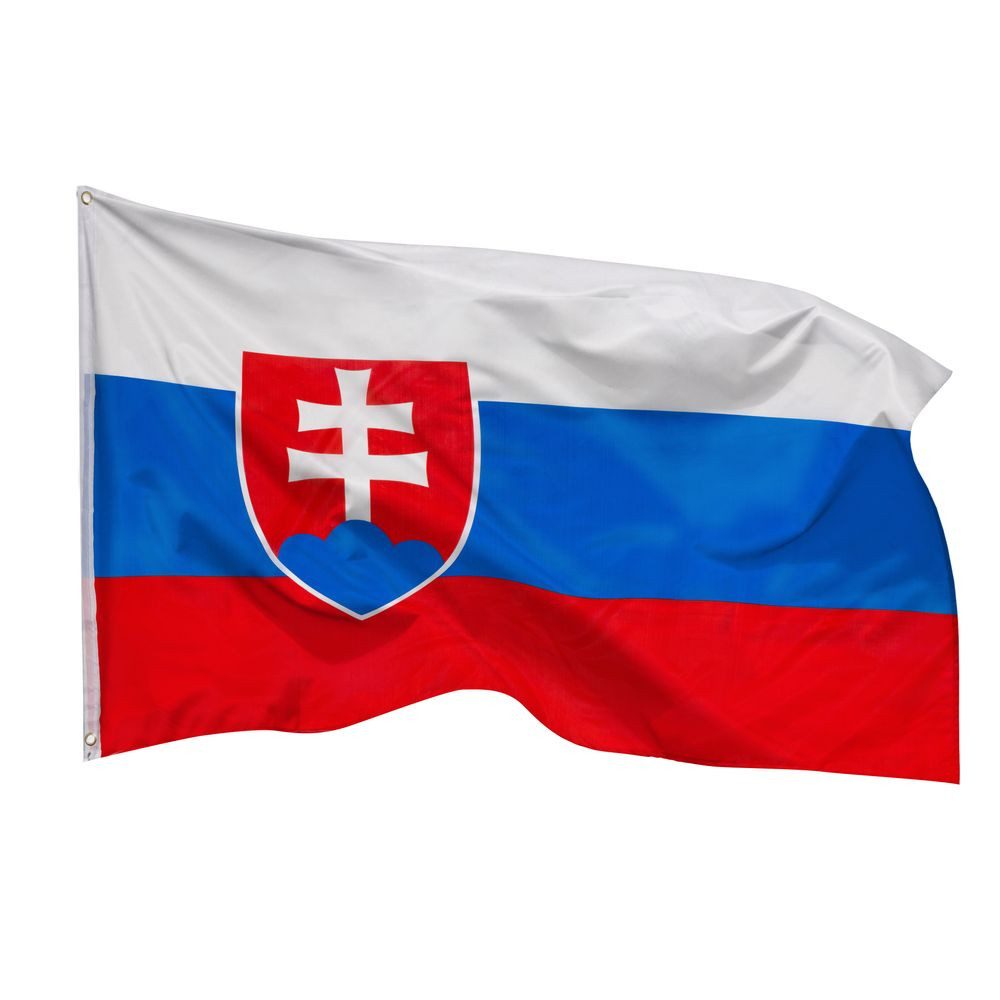 PHENO FLAGS Flagge Slowakei Flagge - Slowakeifahne 90 x 150 cm, Strapazierfähige Fahne für Fahnenmast