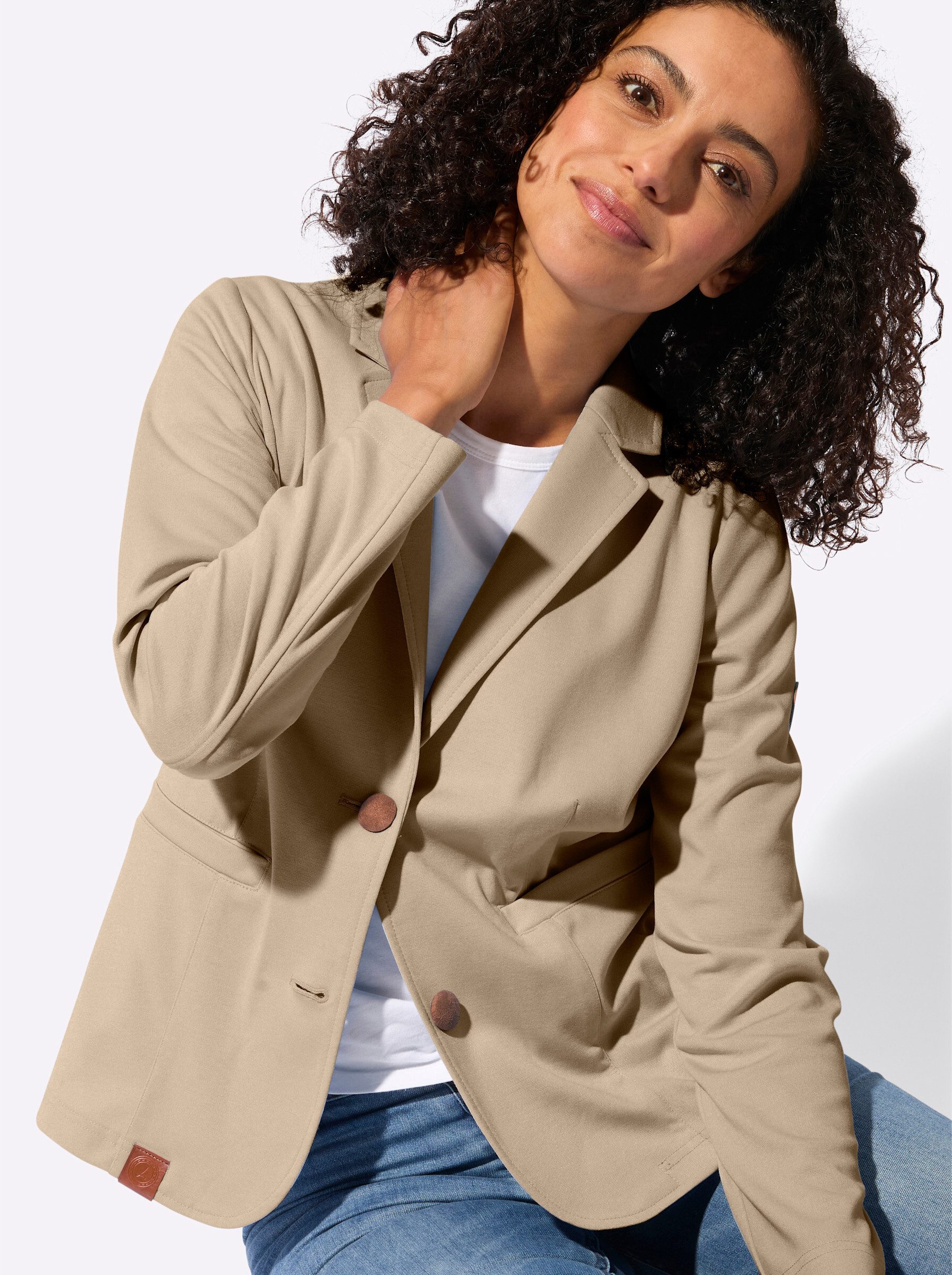 Witt Blusenblazer Jersey-Blazer Langarm