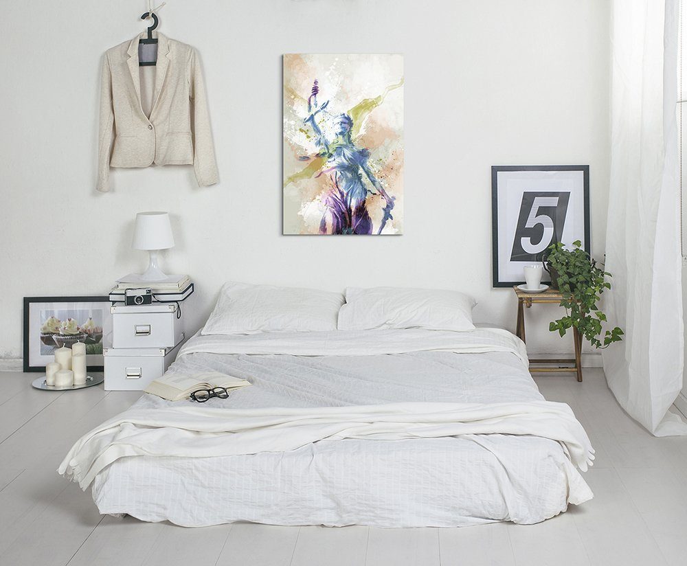 Sinus Art Leinwandbild Justicia I 90x60cm Aquarell Art Leinwandbild Old günstig online kaufen