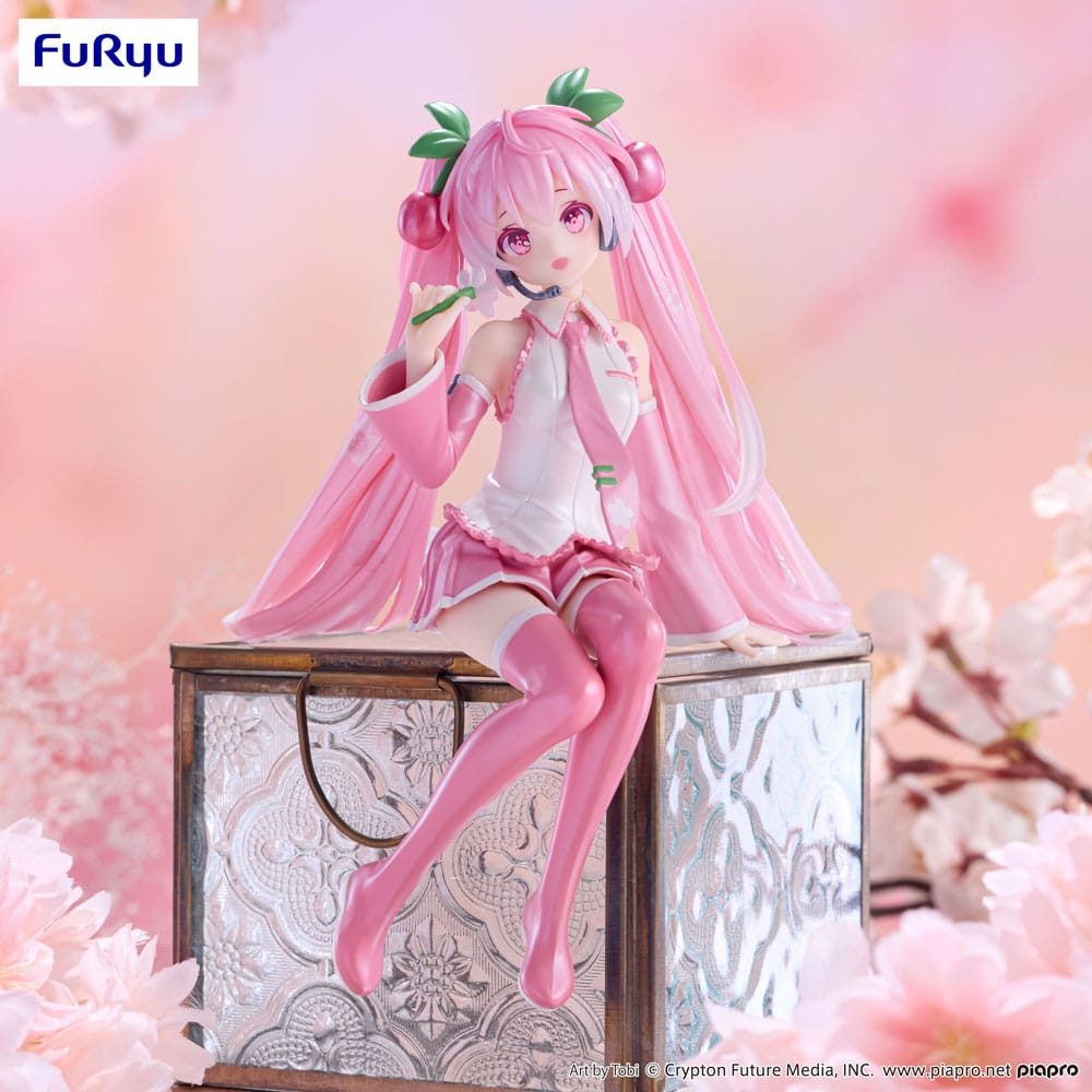 FuRyu Merchandise-Figur Hatsune Miku Noodle Stopper Sakura Miku 2024 Pearl Color Ver. 15 cm