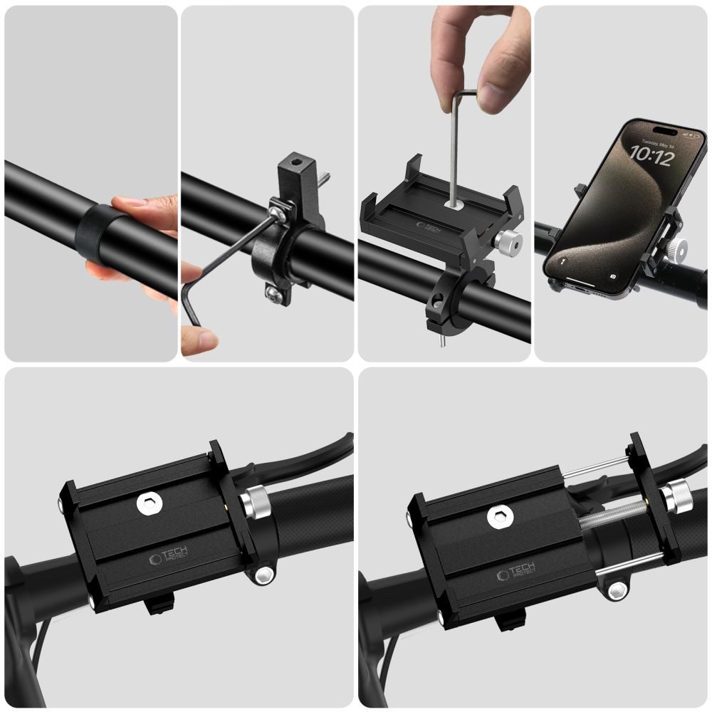 TECH PROTECT Handy-Halterung Tech-Protect V4 Fahrrad Telefonhalter Lenker Schwarz, (1-tlg) – Bild 4 von 5
