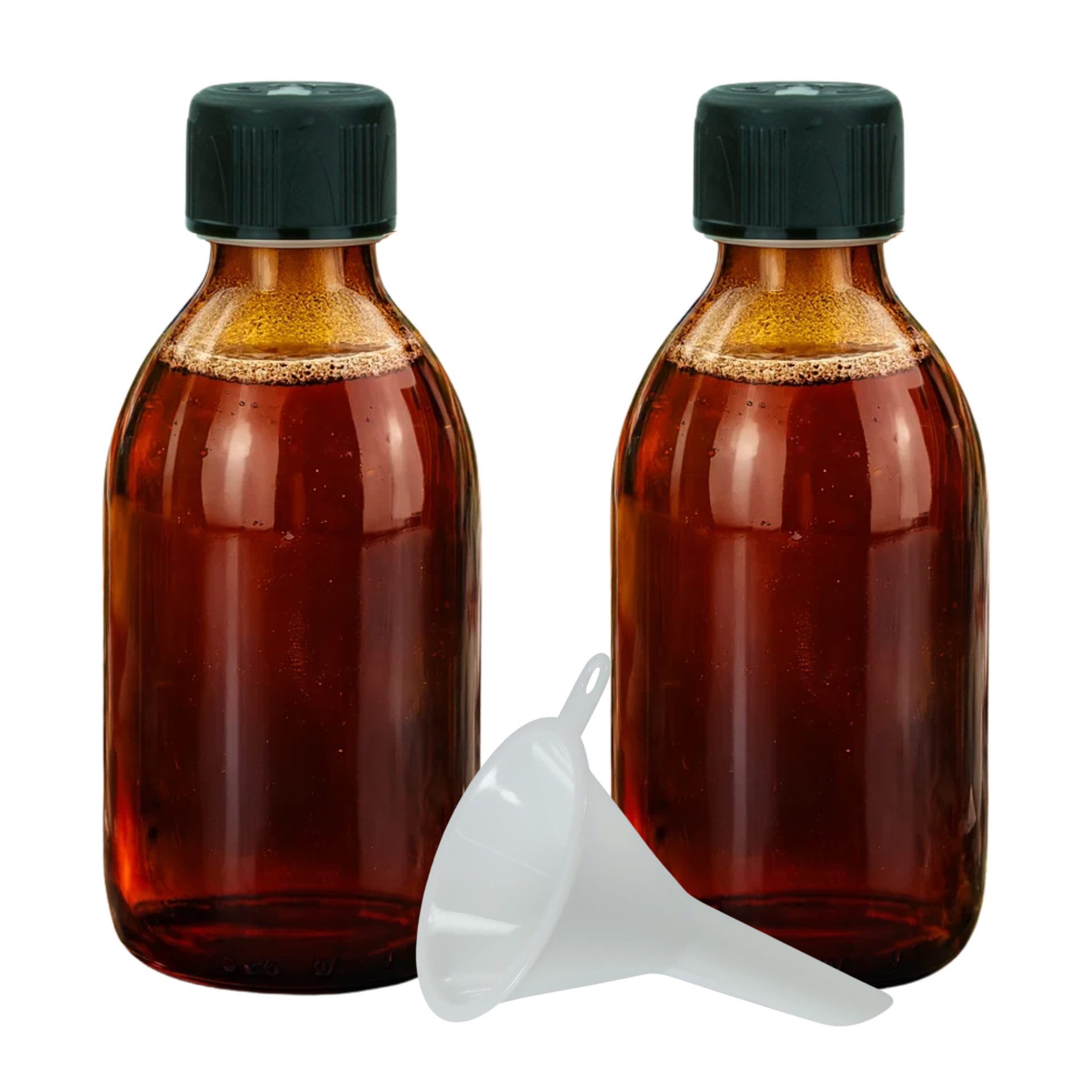 mikken Vorratsglas 2er Set Medizinflasche 250 ml braun mit KISI Apothekerflasche, UV-Schutz, Apothekerqualität, made in Europe