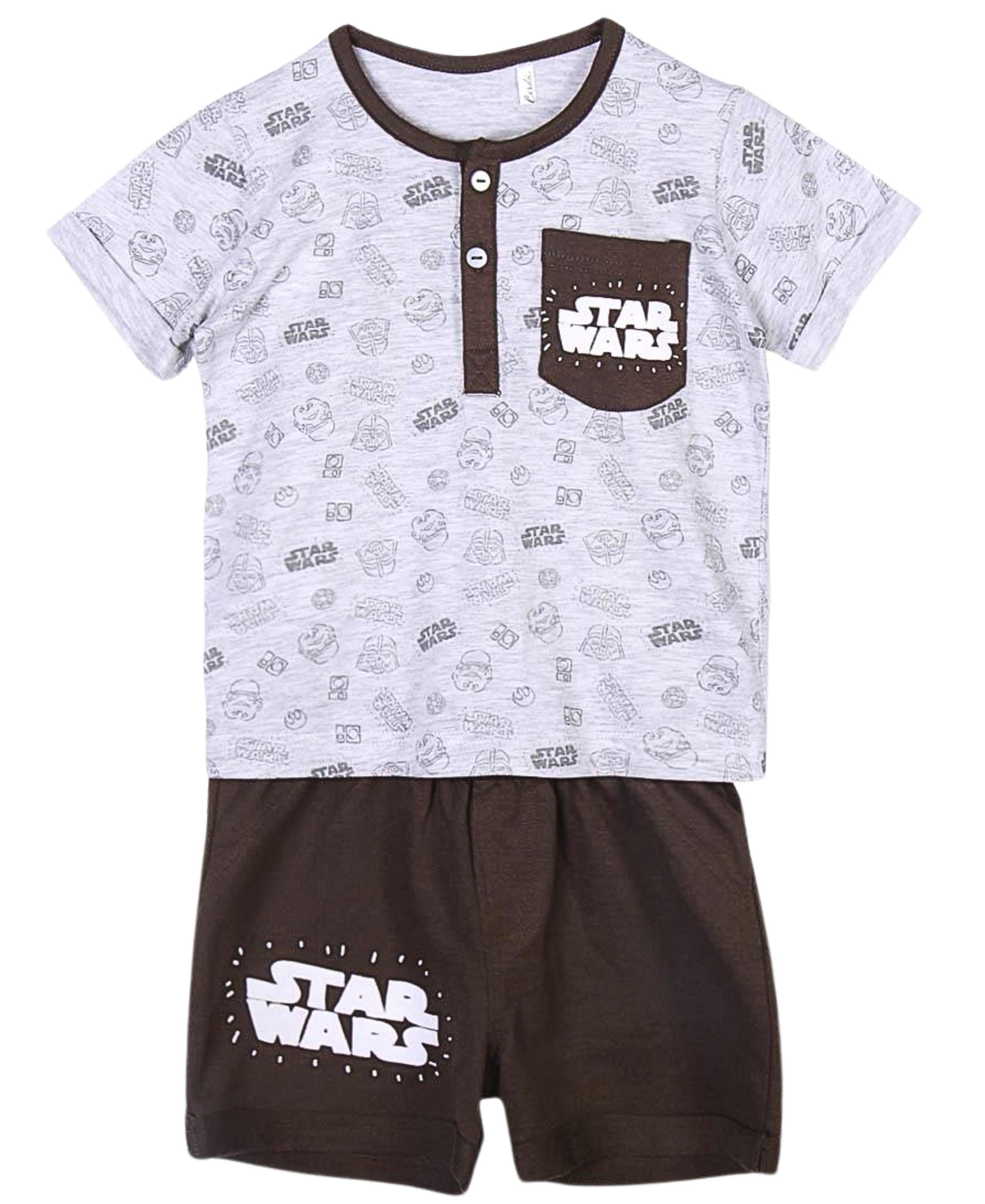 Star Wars T-Shirt & Shorts (2-tlg) Baby Sommeroutfit Gr. 80 - 98 cm