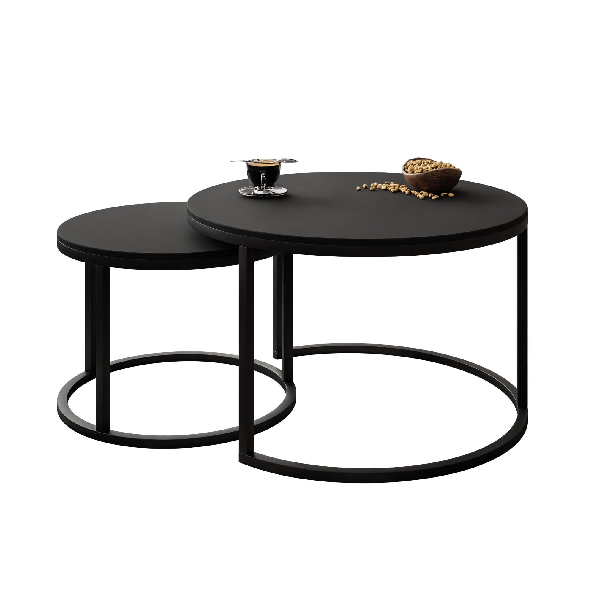 Couchtisch CIRI 2in1 Schwarzmatt