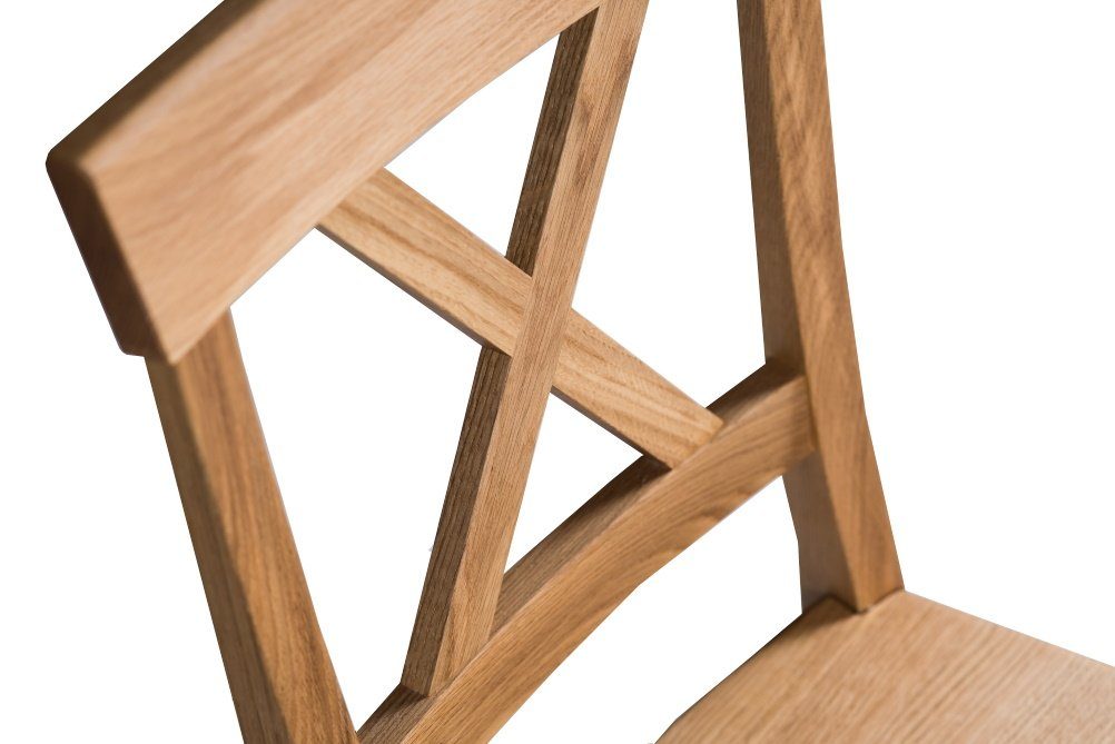 St) Stuhl - (4287) 2 Wildeiche x 4-Fußstuhl Küchenstuhl x (2 Esszimmerstuhl 2 bv-vertrieb