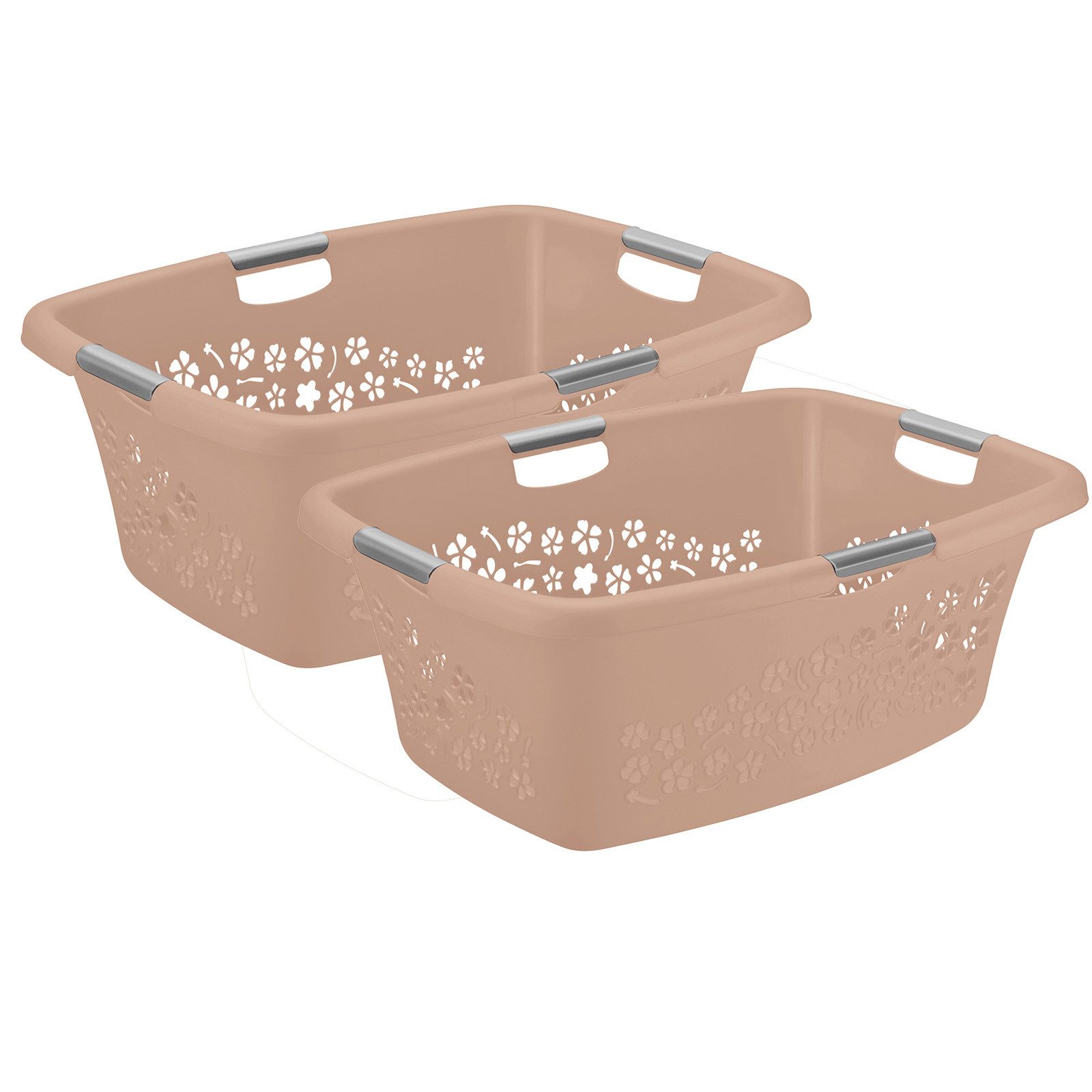 ROTHO Wäschekorb Flowers 2er-Set Wäschebox 50l günstig online kaufen