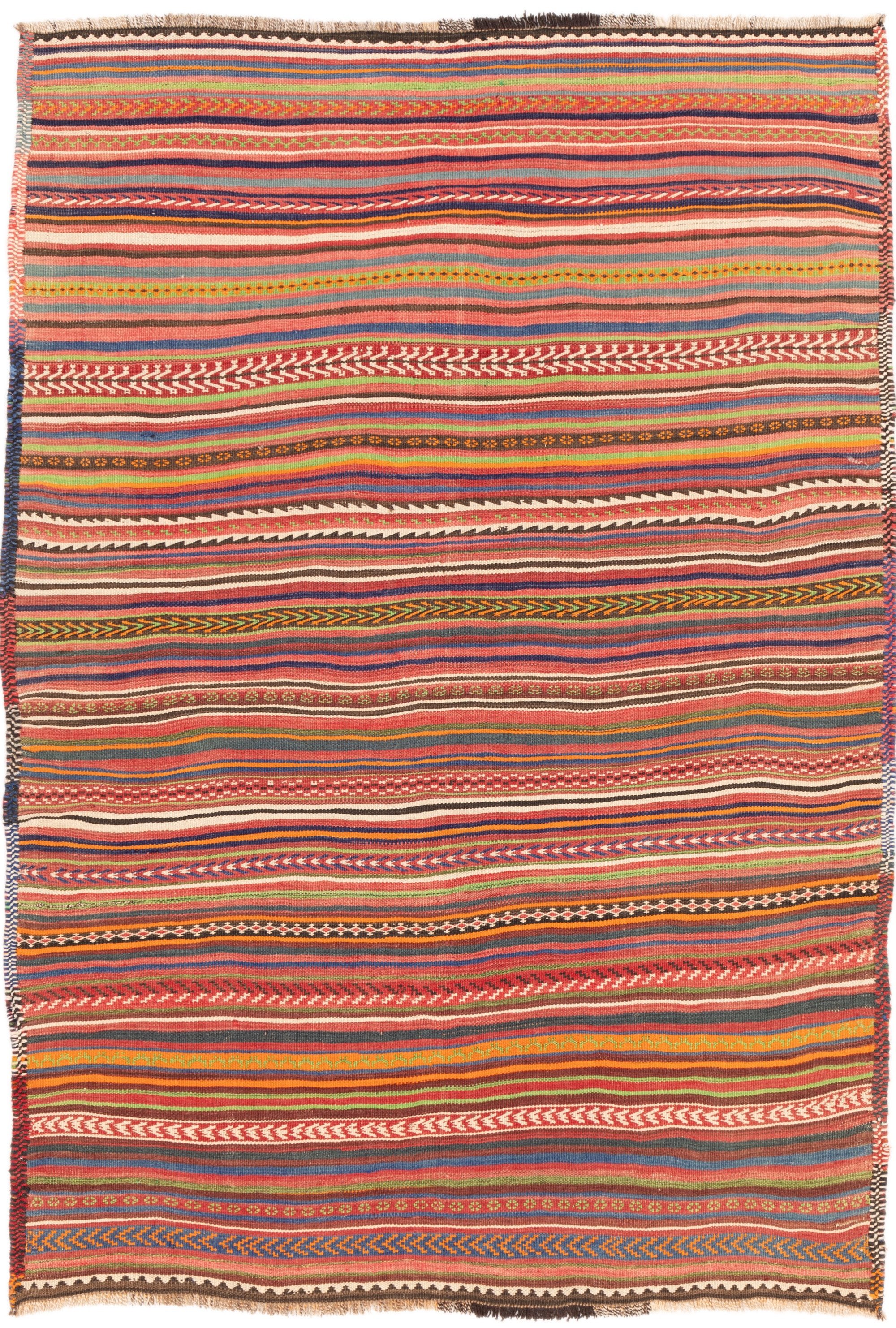 CABBEL Orientteppich Kelim Bakhtiar Teppich 158x220 cm handgewebt Wolle Persien Unikat, rechteckig, Höhe: 4 mm, Unikat; handgewebt; beidseitig nutzbar