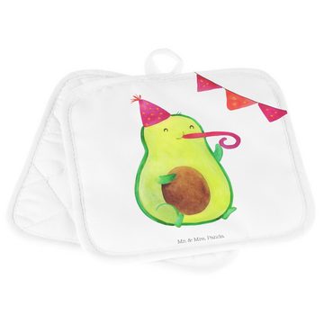Mr. & Mrs. Panda Topflappen Avocado Geburtstag - Weiß - Geschenk, Topflappen lustig, Ofenhandschu, (1-tlg), Strapazierfähig