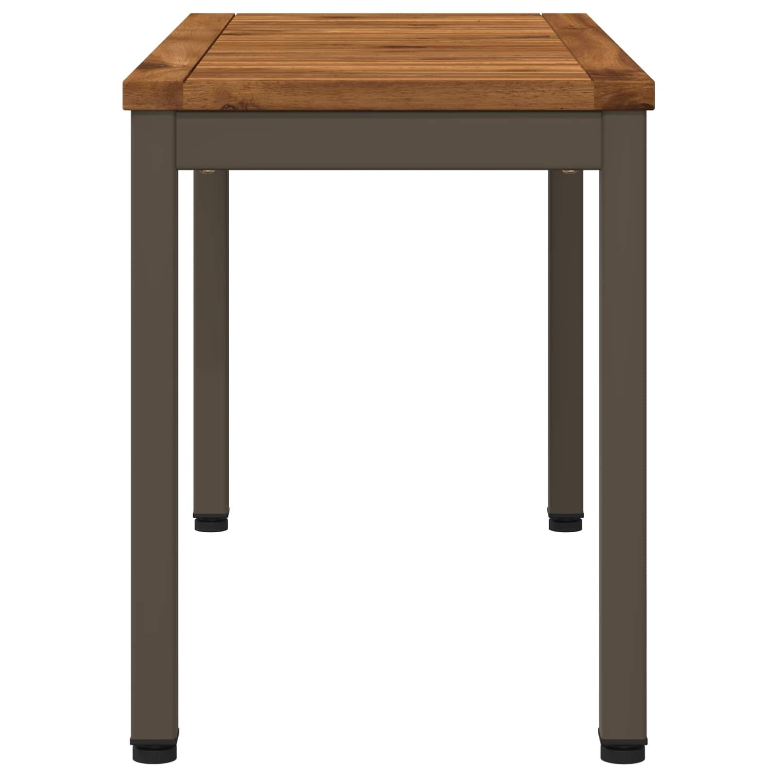 vidaXL Gartenbank Gartenbank 80,5 x 35 x 45 cm Massivholz Natur und Kaffee (1-St)