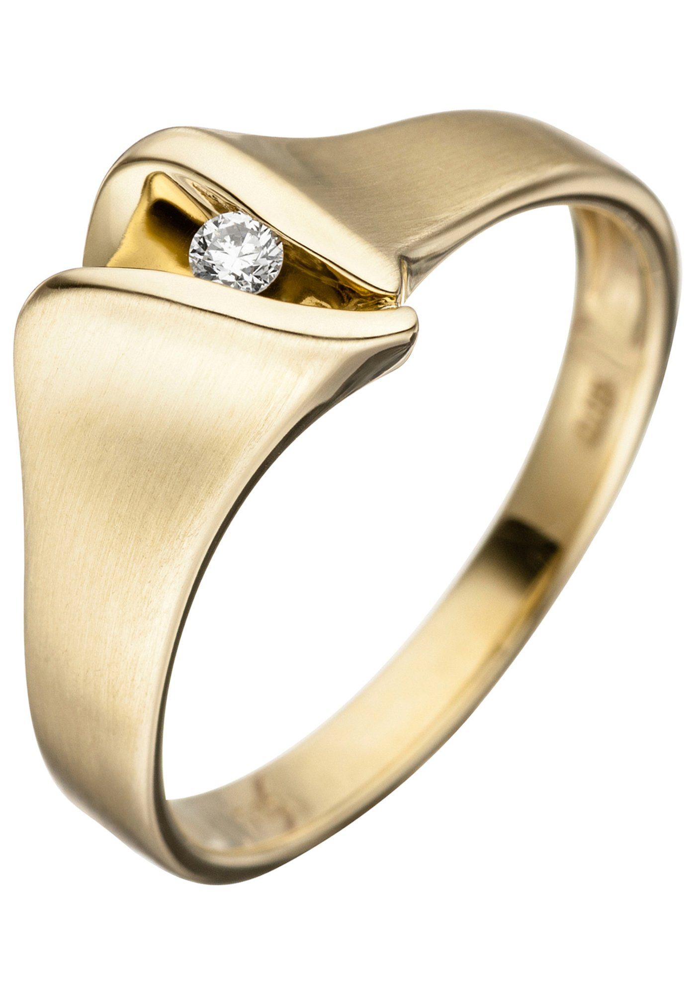 JOBO Diamantring, 585 Gold mit Diamant g...