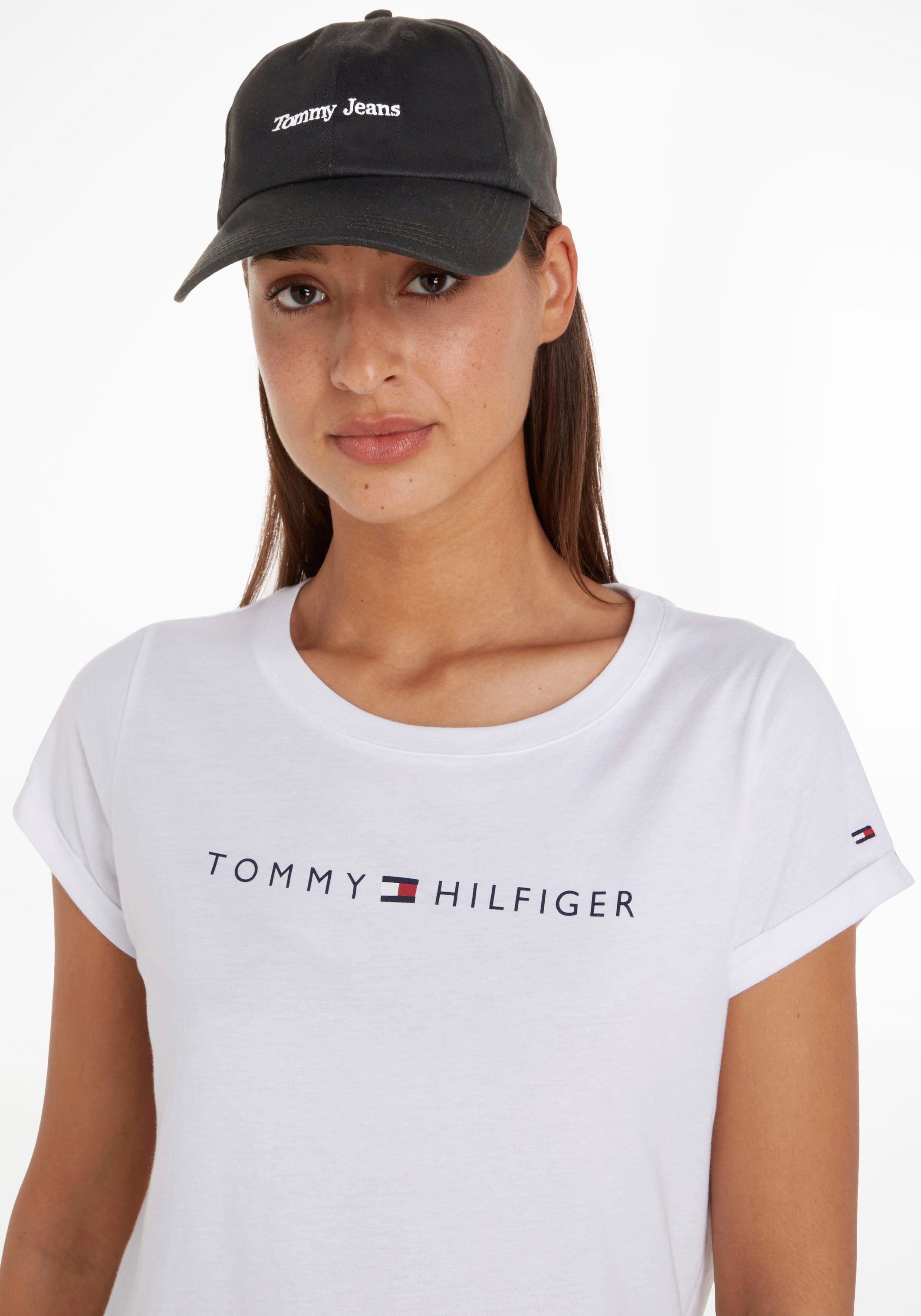 Tommy Jeans Hilfiger SPORT Schriftzug Baseball Cap CAP TJW Black mit gesticktem Tommy